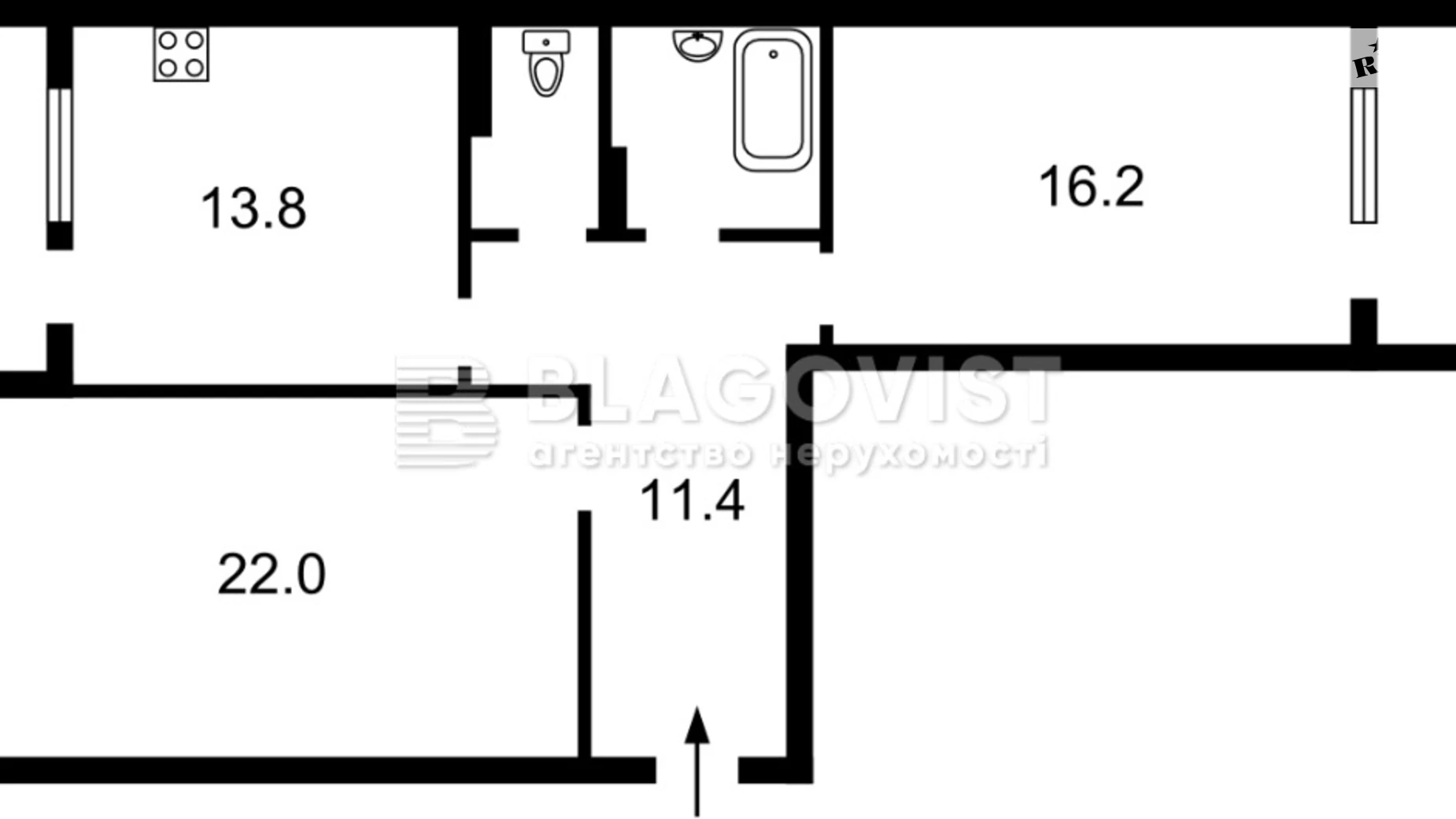 Продается 2-комнатная квартира 78 кв. м в Киеве, ул. Златоустовская, 25