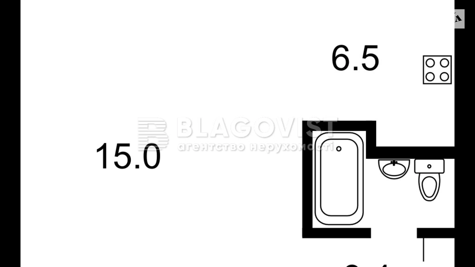 Продається 1-кімнатна квартира 30 кв. м у Києві, бул. Лесі Українки, 3