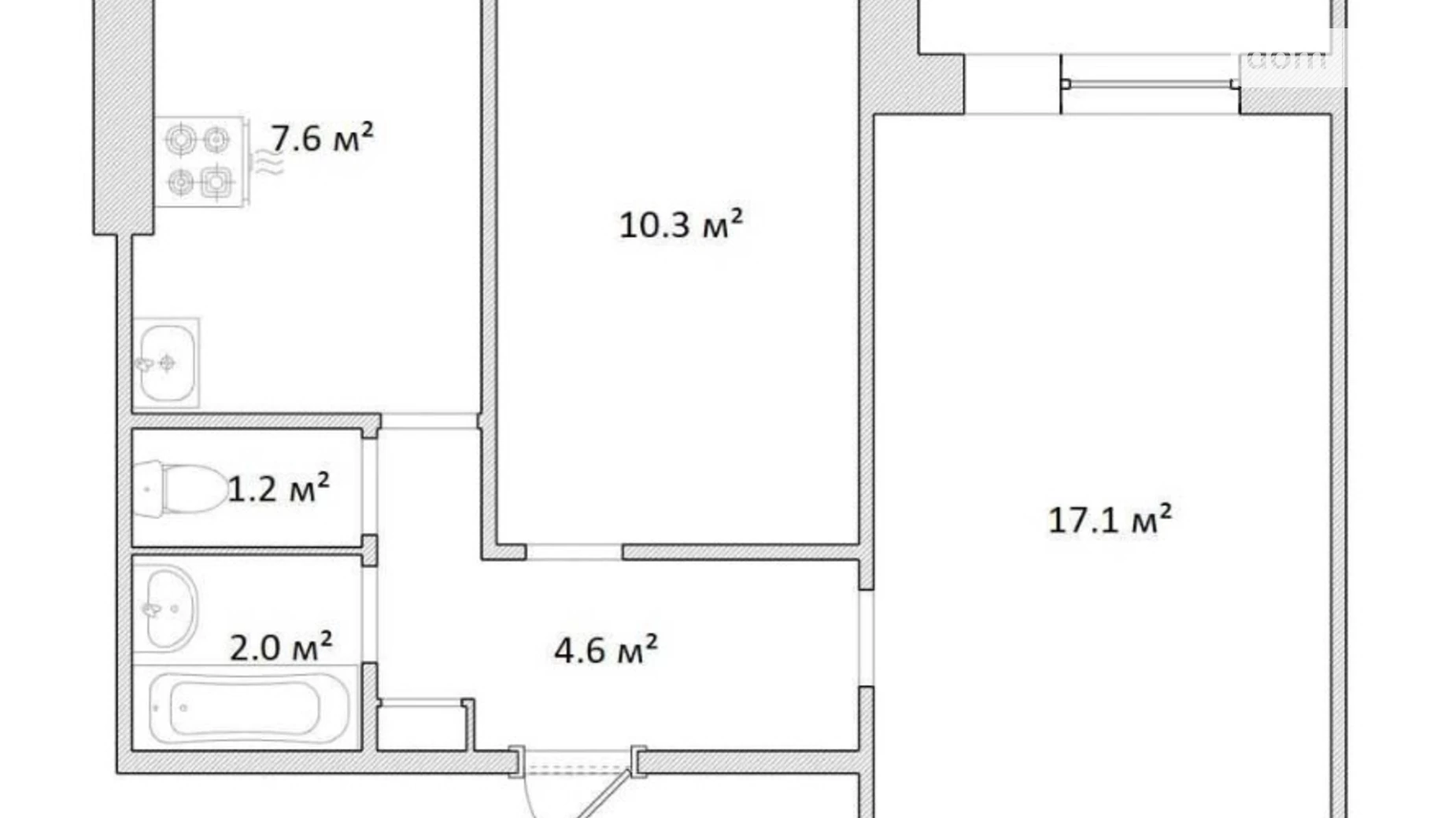 Продается 2-комнатная квартира 47 кв. м в Днепре, Донецкое шоссе, 104