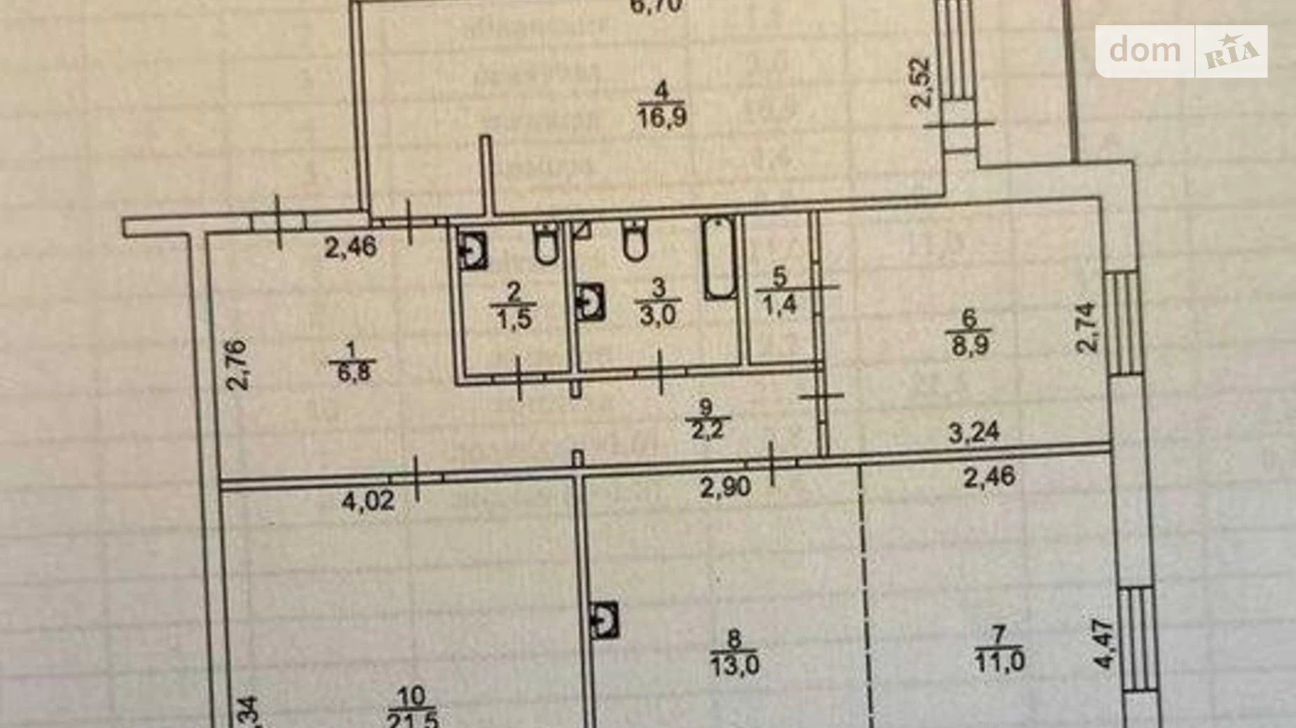 Продается 3-комнатная квартира 96 кв. м в Киеве, бул. Дарницкий, 10