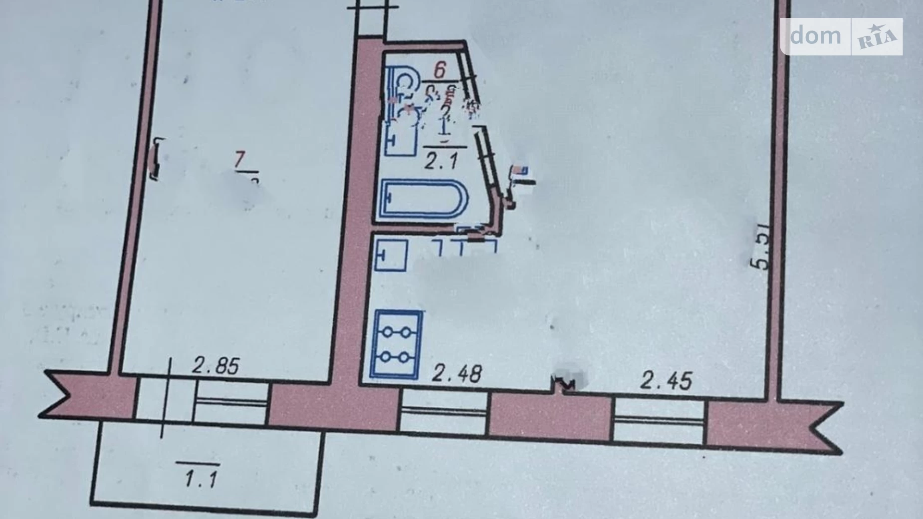 Продається 2-кімнатна квартира 43 кв. м у Хмельницькому, вул. Романа Шухевича(Курчатова)