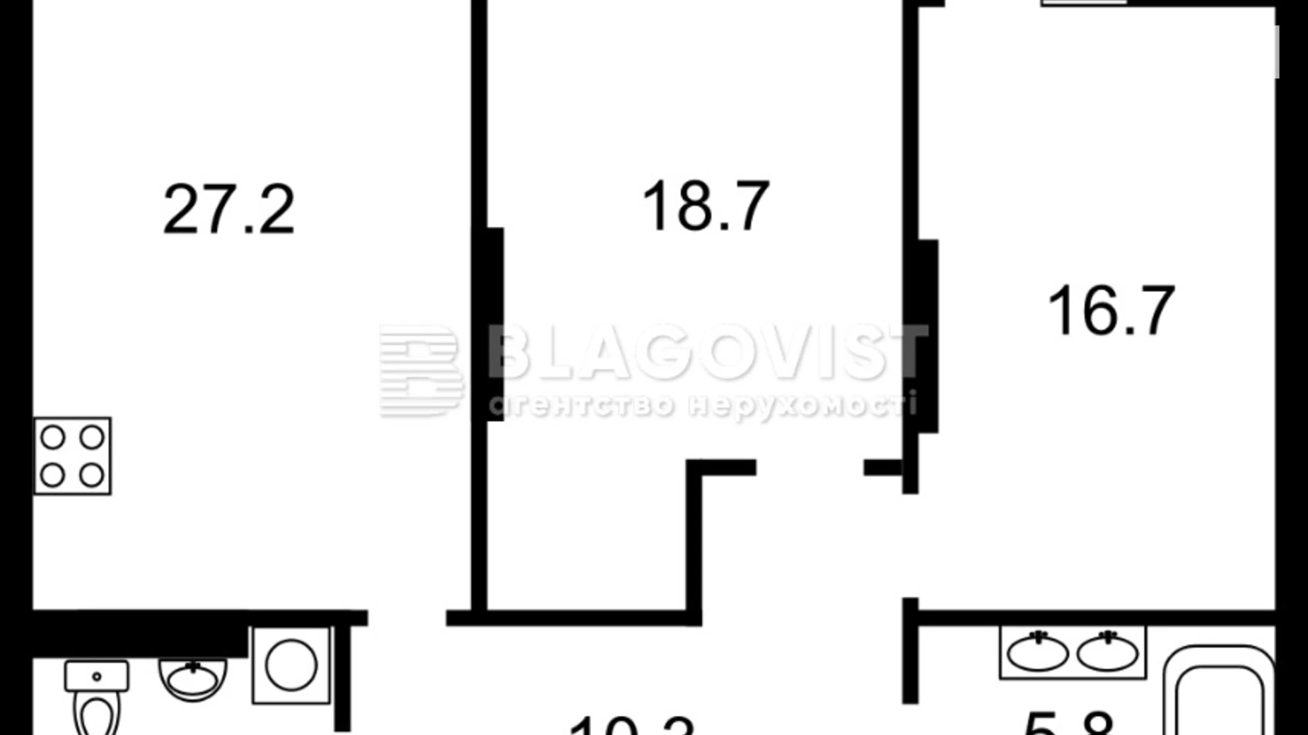 Продается 2-комнатная квартира 86.7 кв. м в Киеве, ул. Глубочицкая, 73