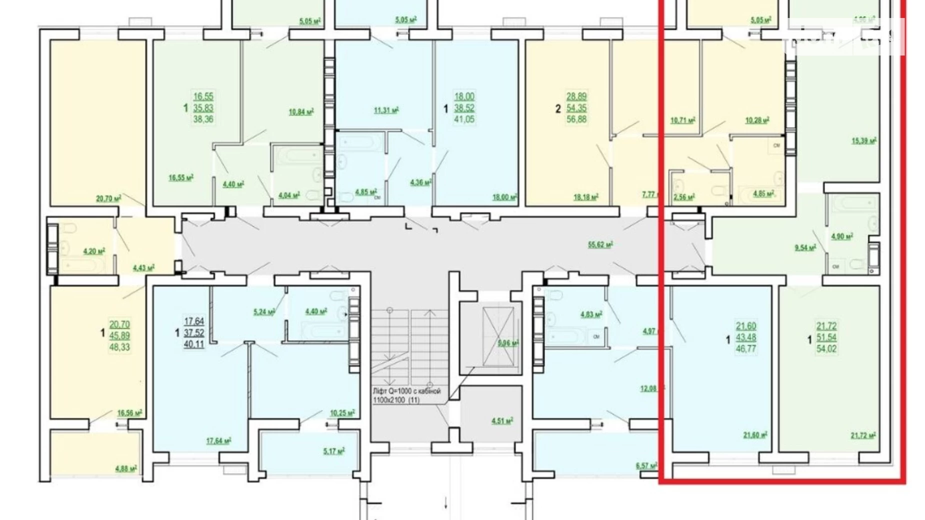 Продается 1-комнатная квартира 54.3 кв. м в Харькове, ул. Полтавский Шлях, 184А корпус 9