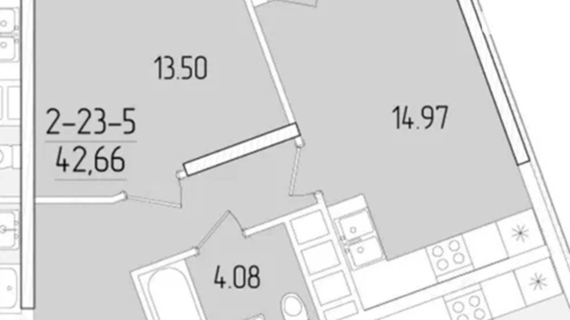 Продается 1-комнатная квартира 42 кв. м в Одессе, ул. Краснова, 3/61 - фото 5