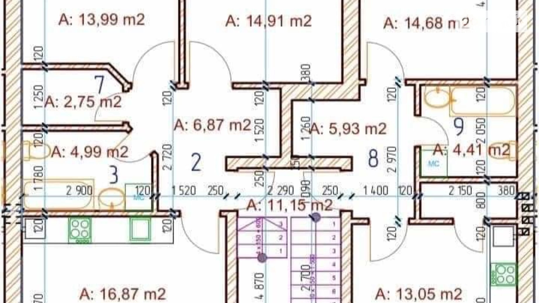 Продается 2-комнатная квартира 60 кв. м в Рудно, ул. Наливайка