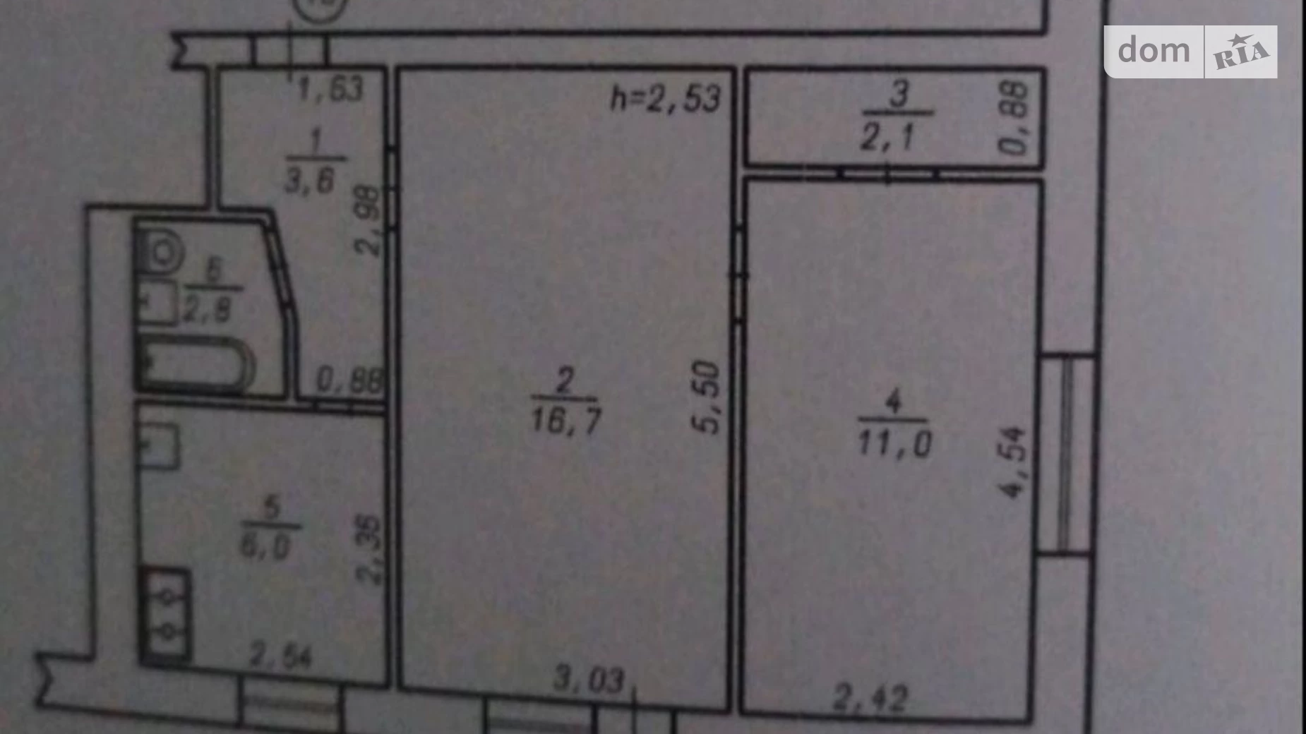 Продается 2-комнатная квартира 44 кв. м в Хмельницком, ул. Каменецкая