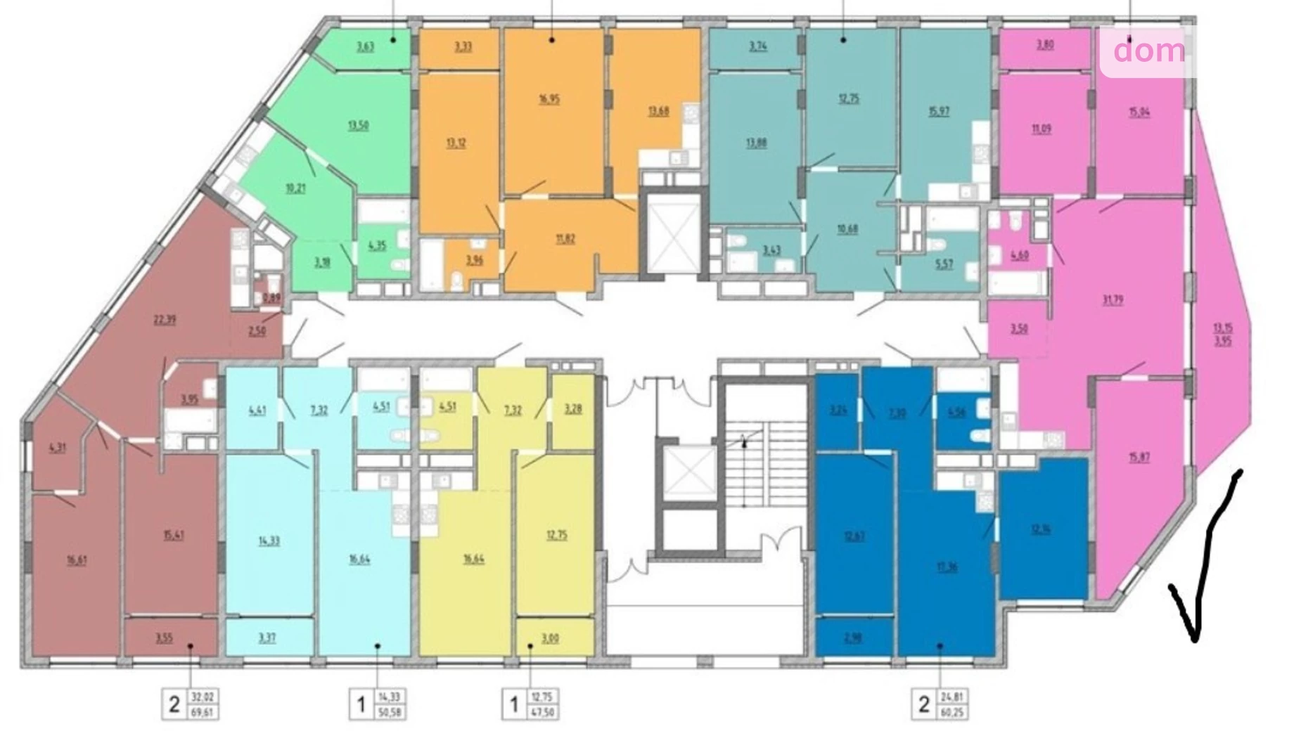 Продается 3-комнатная квартира 90 кв. м в Львове, ул. Величковского, 7 - фото 2