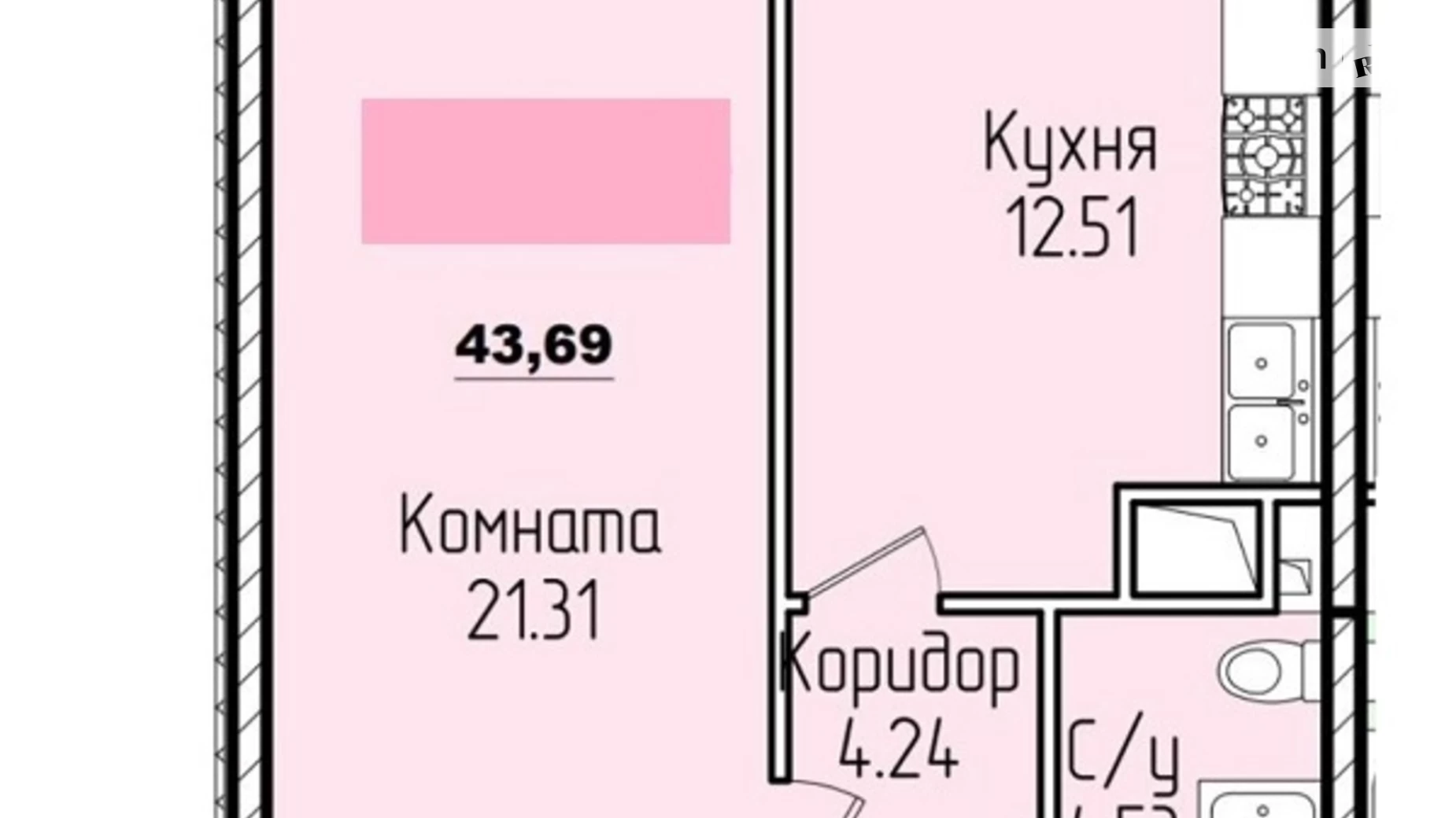 Продается 1-комнатная квартира 43 кв. м в Одессе, ул. Генуэзская, 1