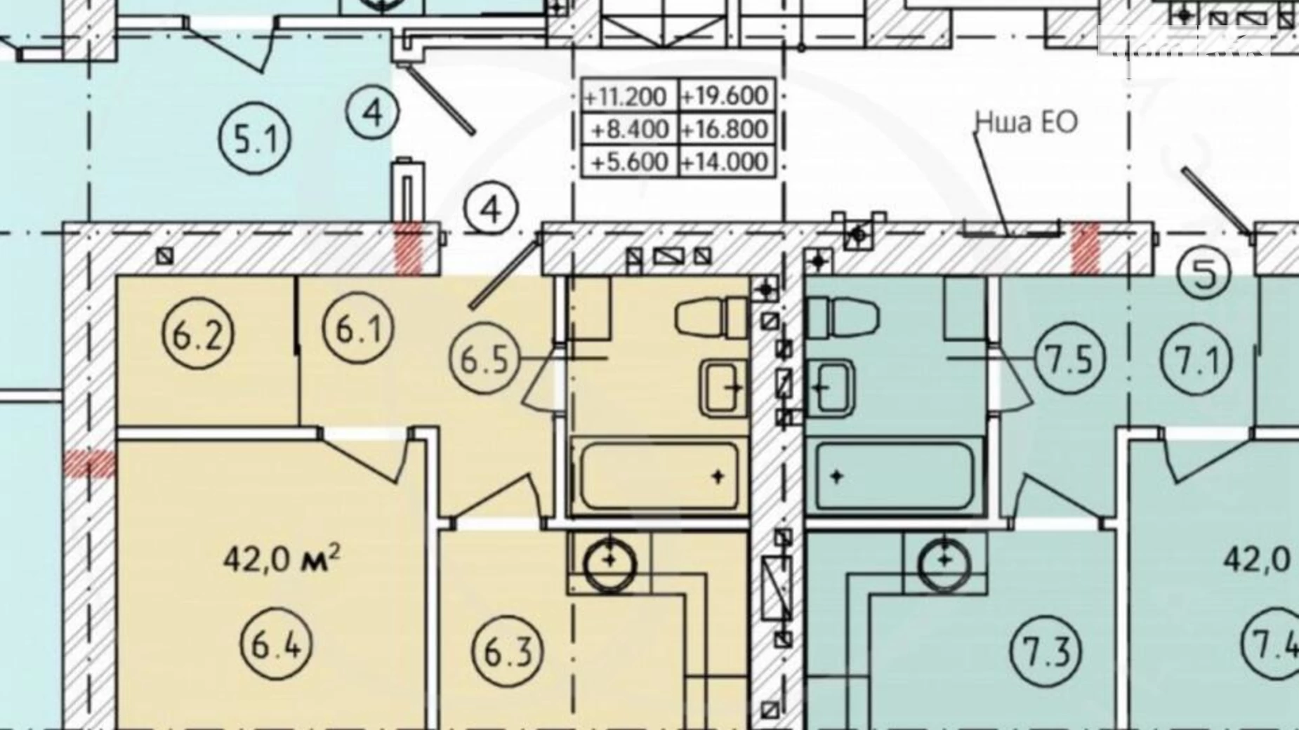 Продається 1-кімнатна квартира 43 кв. м у Львові, вул. Малоголосківська