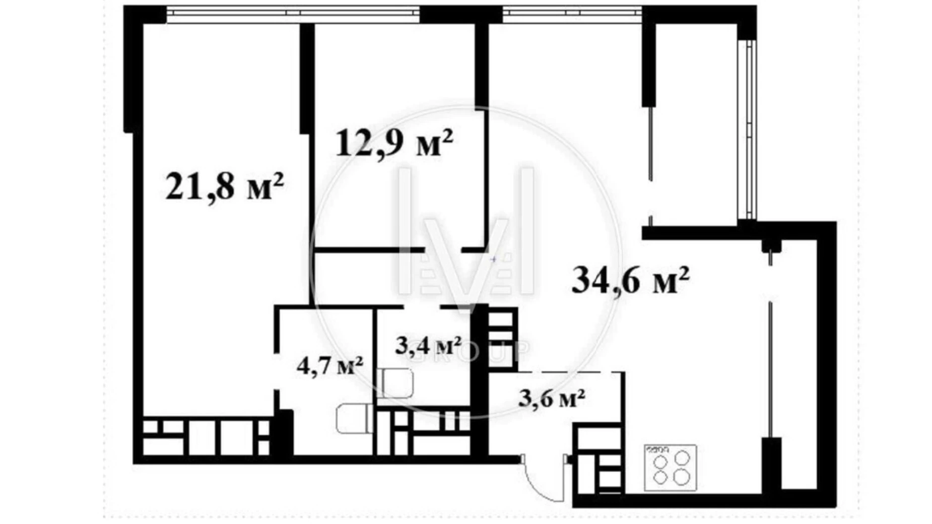 Продается 2-комнатная квартира 91 кв. м в Киеве, ул. Гарета Джонса(Семьи Хохловых), 12 - фото 2