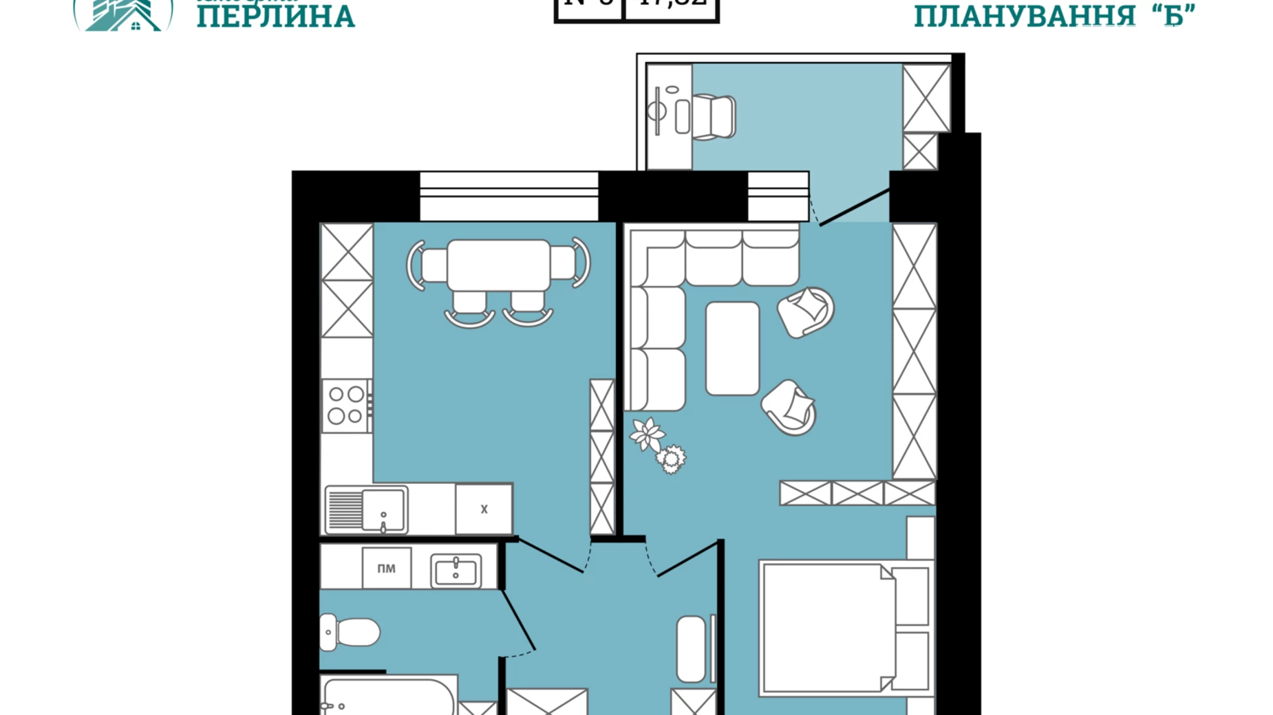 Продается 1-комнатная квартира 46 кв. м в Варашу, мкр. Строителей, 56