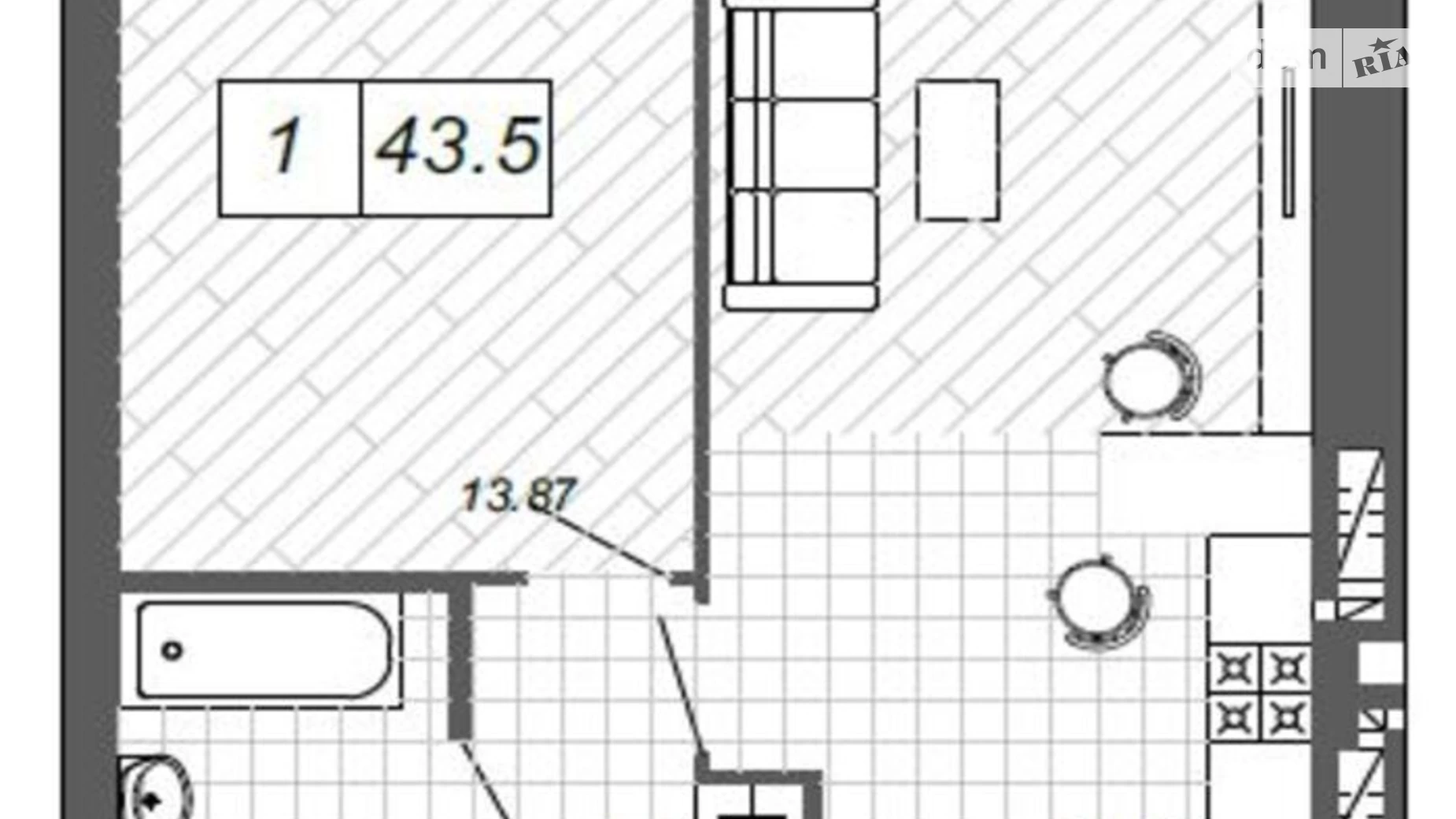 Продається 1-кімнатна квартира 45.9 кв. м у Ірпені, вул. Василя Стуса(Пушкінська), 27 - фото 3