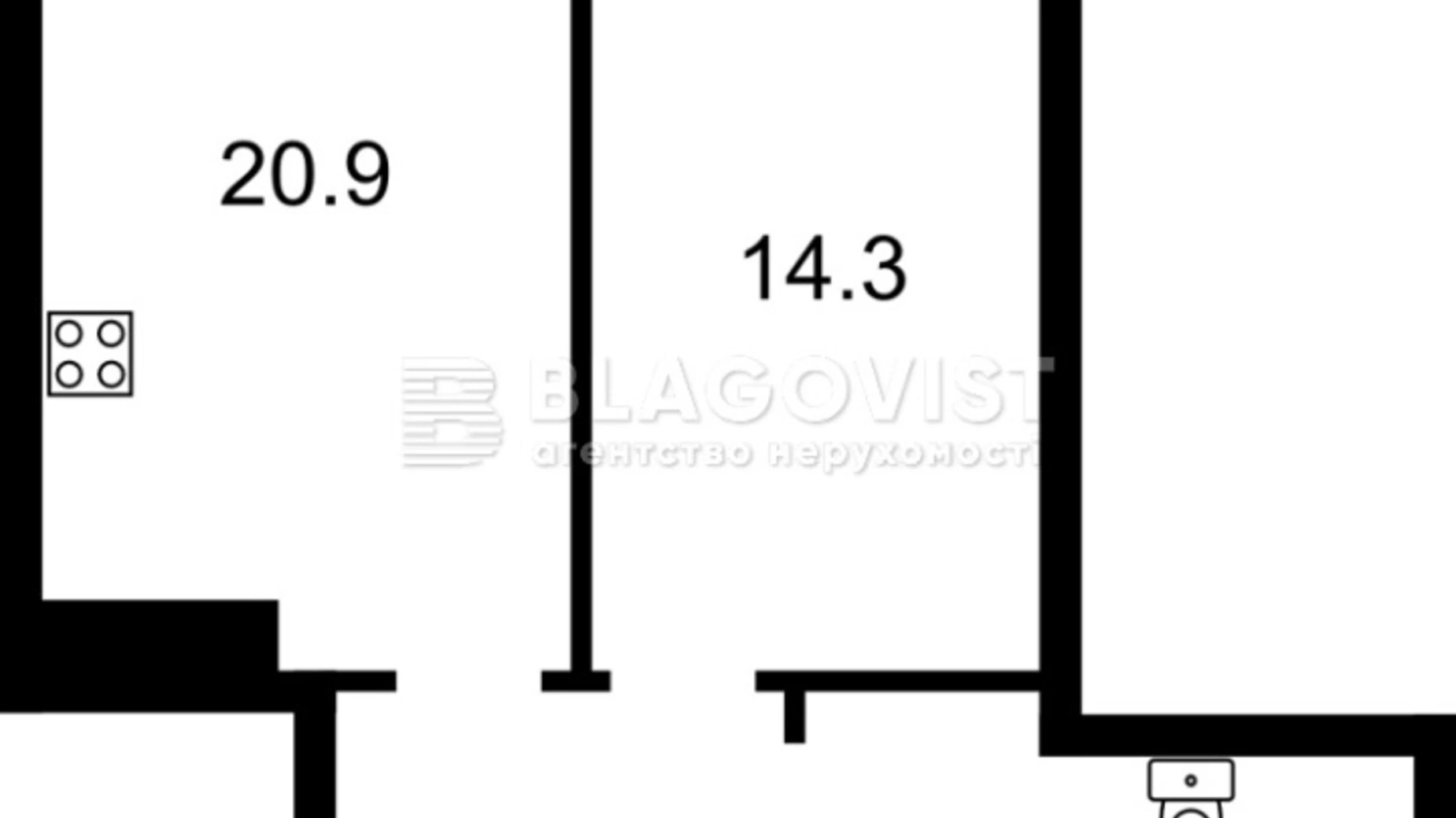 Продается 1-комнатная квартира 55 кв. м в Киеве, ул. Всеволода Змиенко, 19