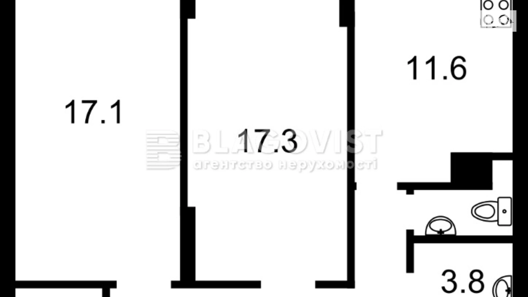 Продается 2-комнатная квартира 71 кв. м в Киеве, ул. Сикорского, 1