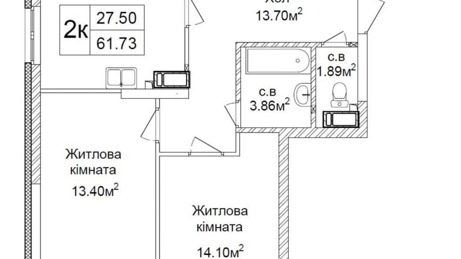 Продается 2-комнатная квартира 62 кв. м в Киеве, ул. Львовская, 15Б