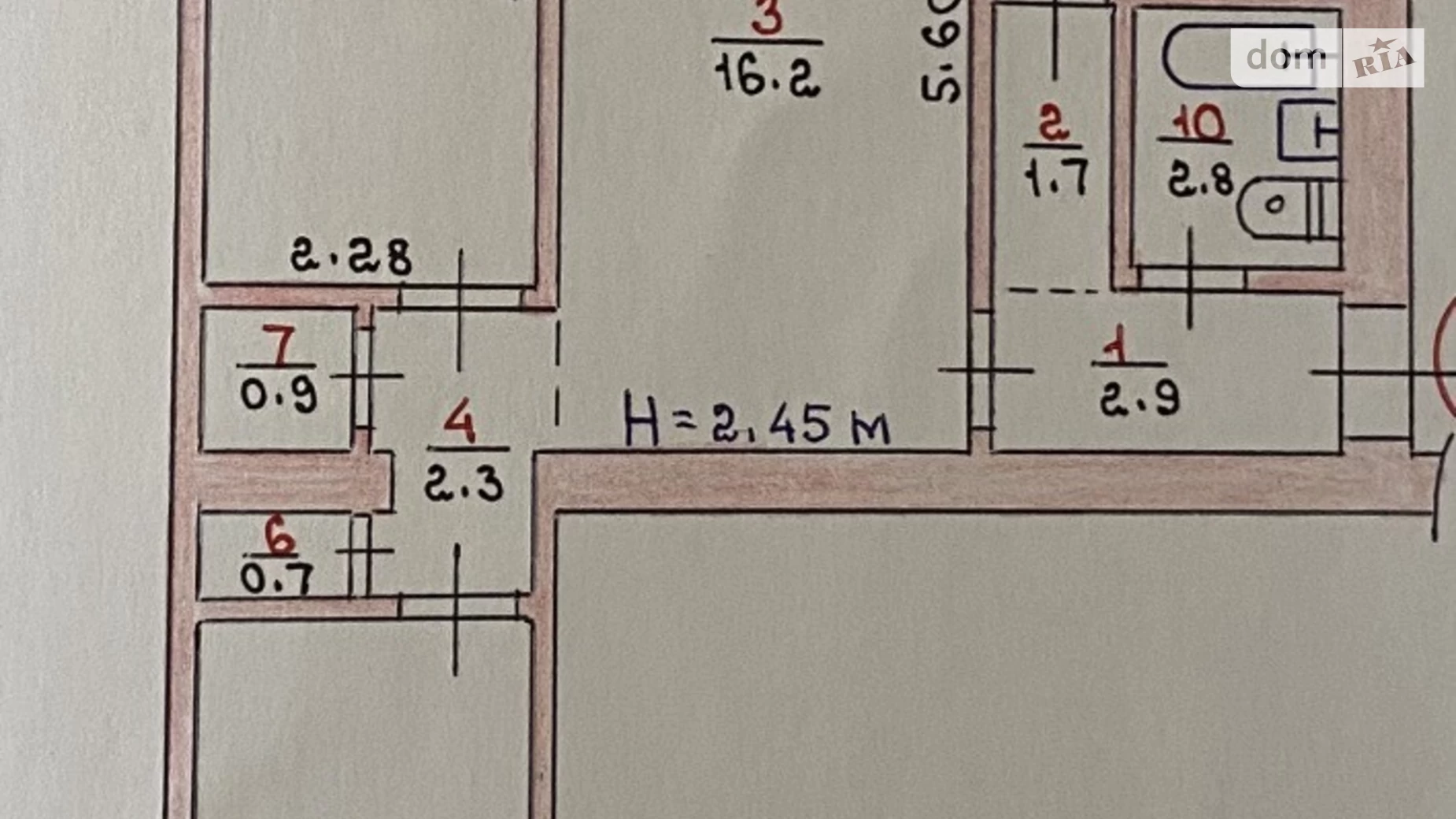 Продается 3-комнатная квартира 55 кв. м в Кривом Роге, цена: 15500 $ - фото 3