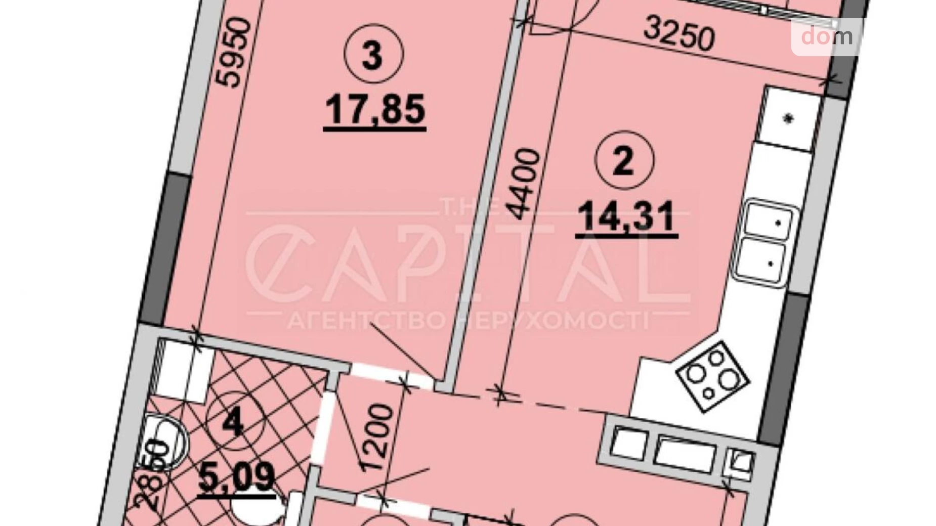 Продается 1-комнатная квартира 54.9 кв. м в Киеве, ул. Причальная, 12