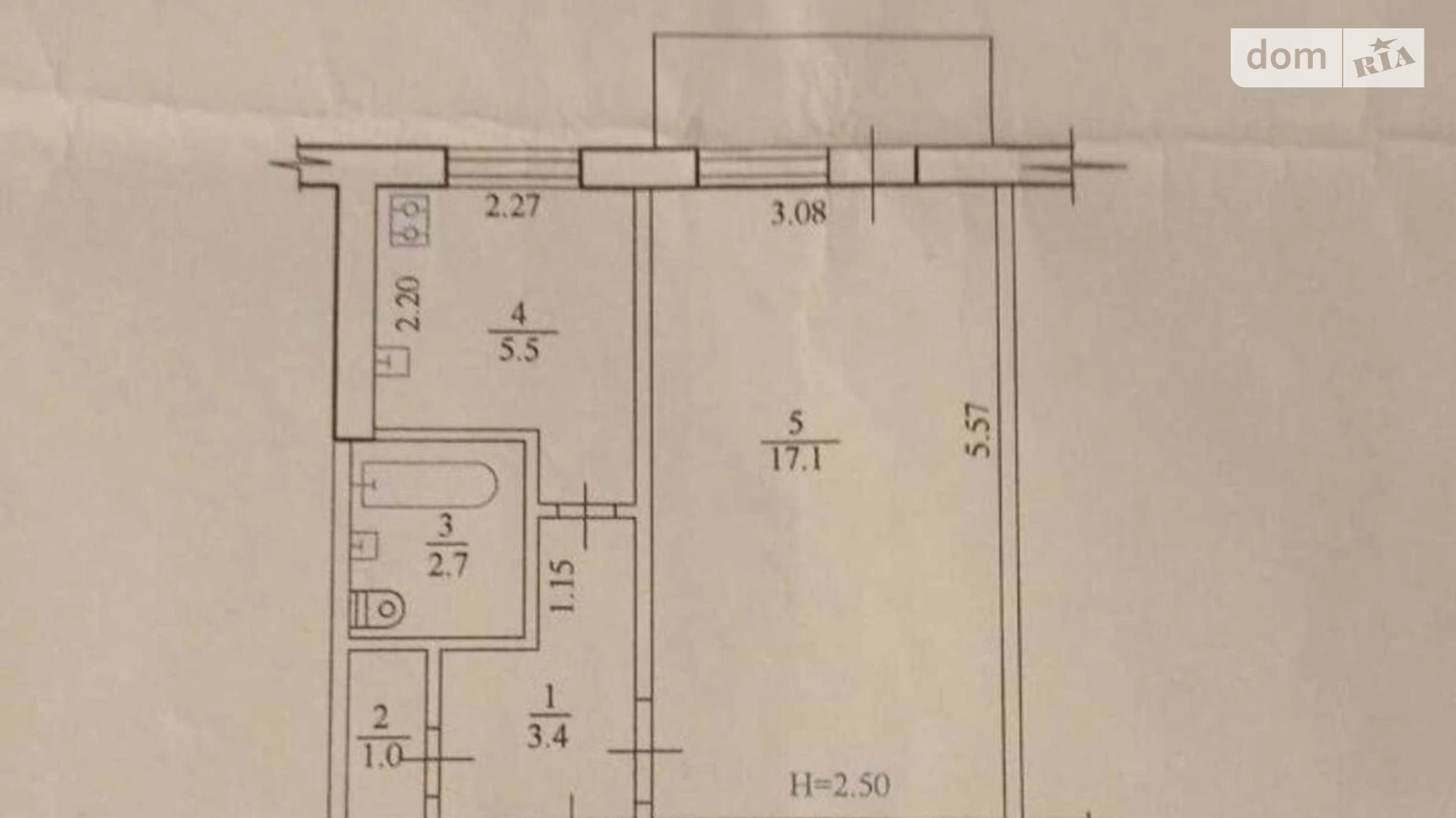 Продается 1-комнатная квартира 33 кв. м в Харькове, Салтовское шоссе, 104