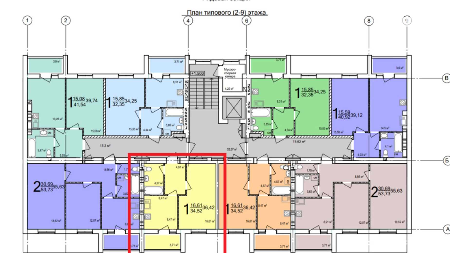 Продается 1-комнатная квартира 36.42 кв. м в Харькове, ул. Академика Барабашова, 14 - фото 3