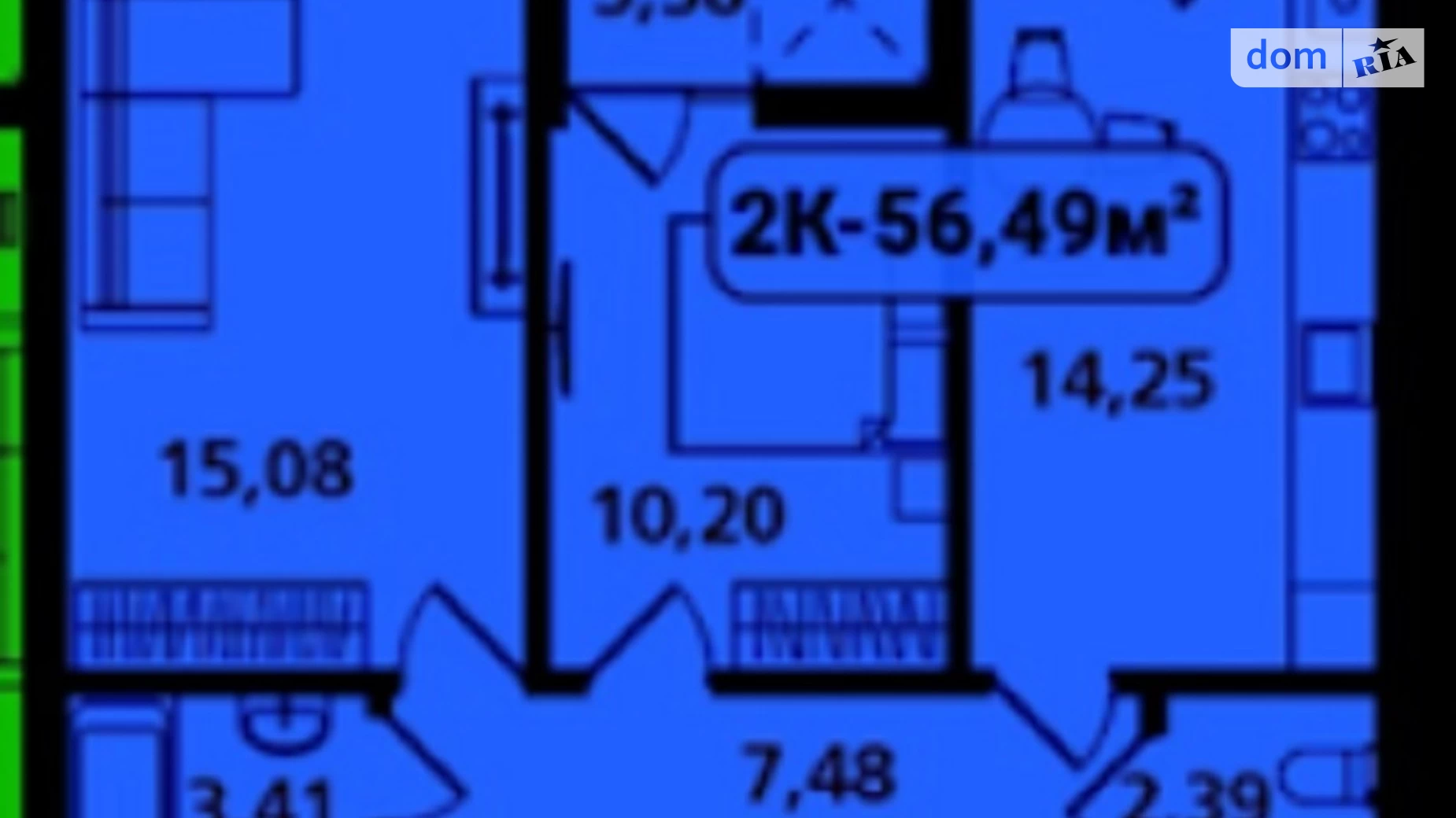 Продається 2-кімнатна квартира 56.49 кв. м у Івано-Франківську, вул. Отця Блавацького, 6Г