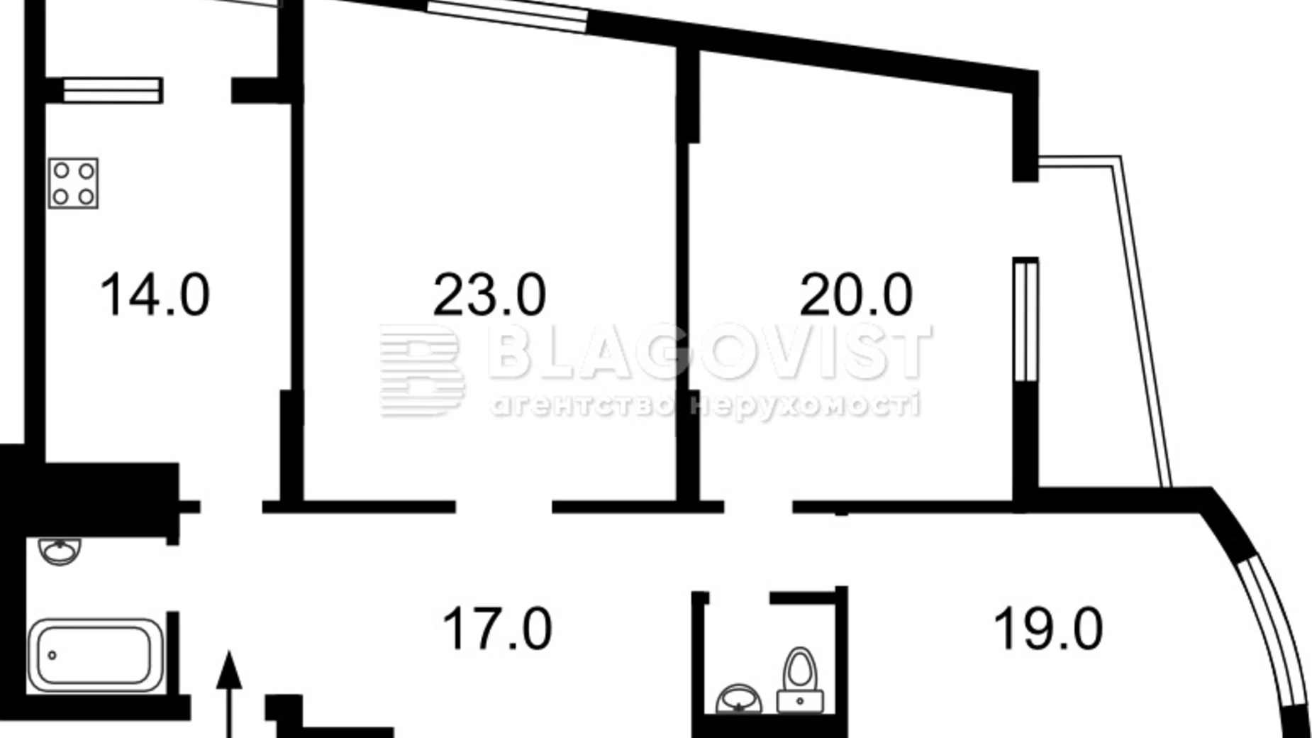 Продається 3-кімнатна квартира 107 кв. м у Києві, просп. Володимира Івасюка, 47А