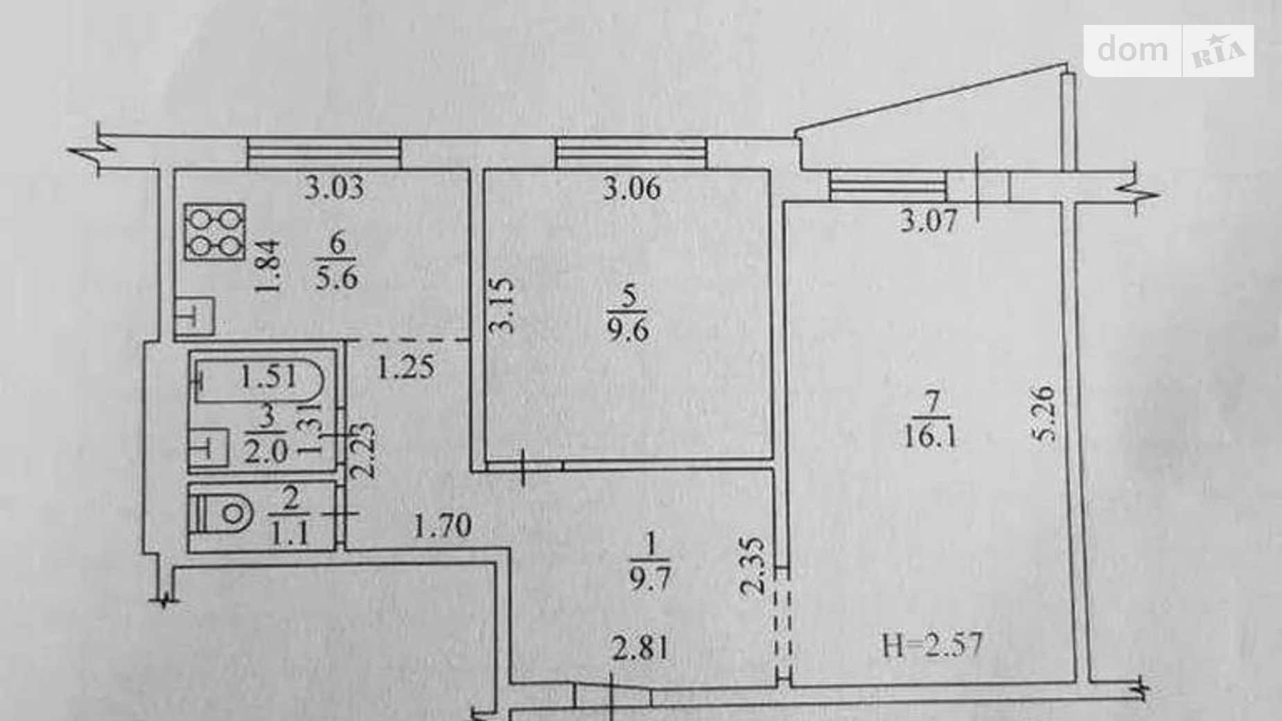 Продается 2-комнатная квартира 45 кв. м в Харькове, бул. Сергея Грицевца, 4