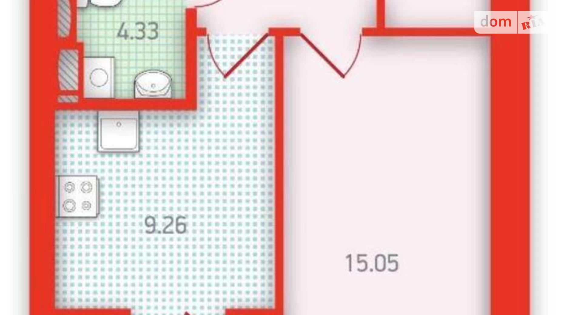 Продается 1-комнатная квартира 36 кв. м в Киеве, ул. Бориспольская, 18