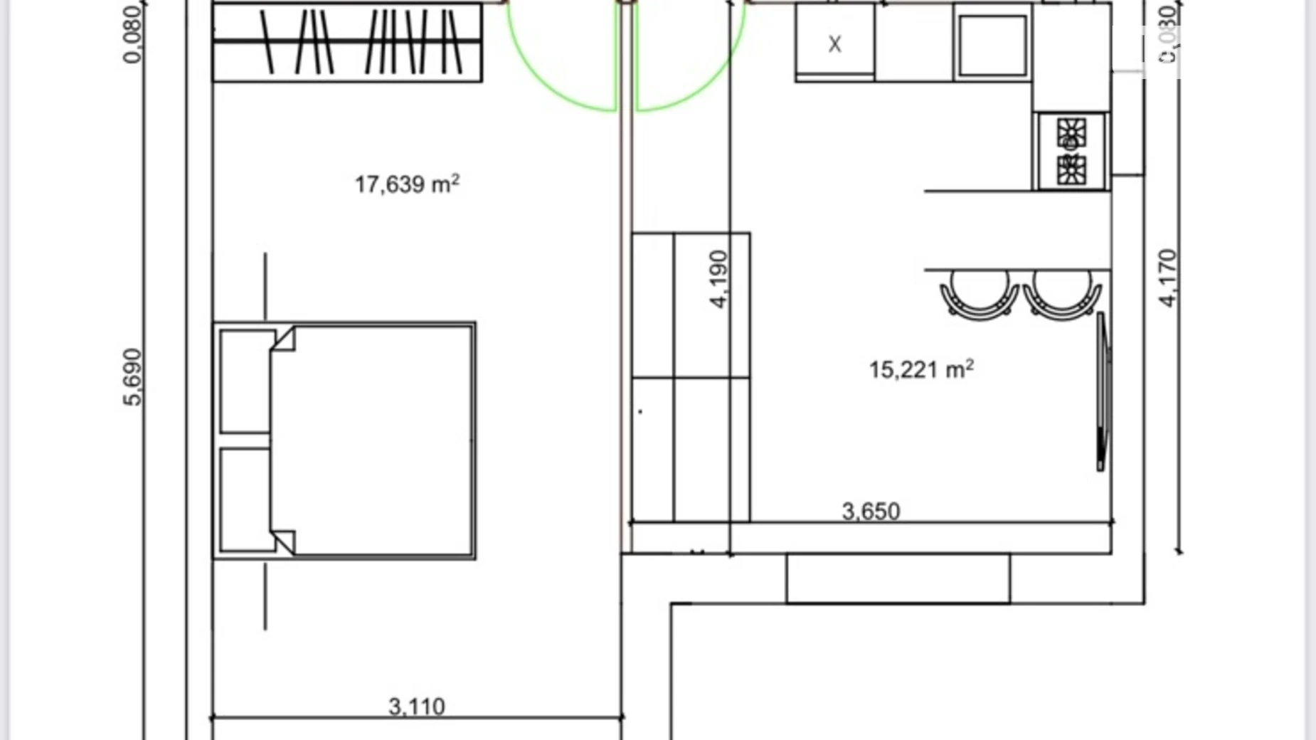 Продається 1-кімнатна квартира 48 кв. м у Вінниці, вул. Праведників світу(Максимовича), 45