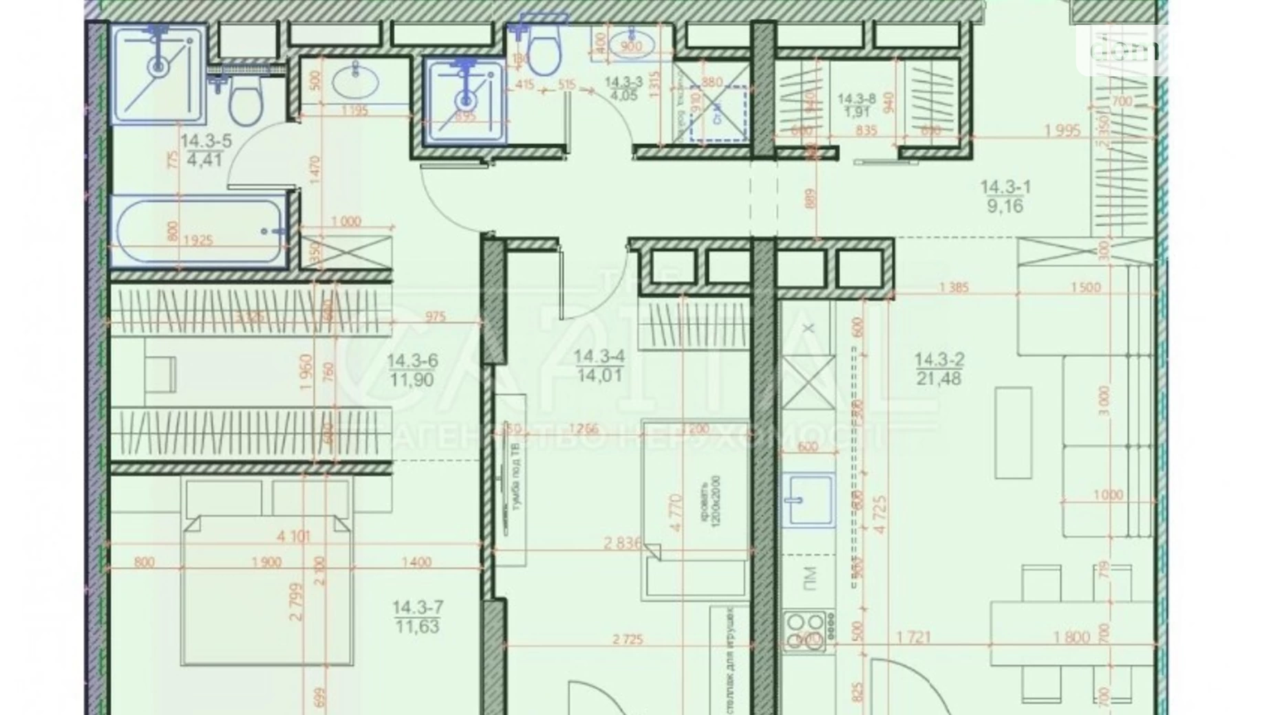 Продається 2-кімнатна квартира 79 кв. м у Києві, вул. Паньківська, 20/82 - фото 2