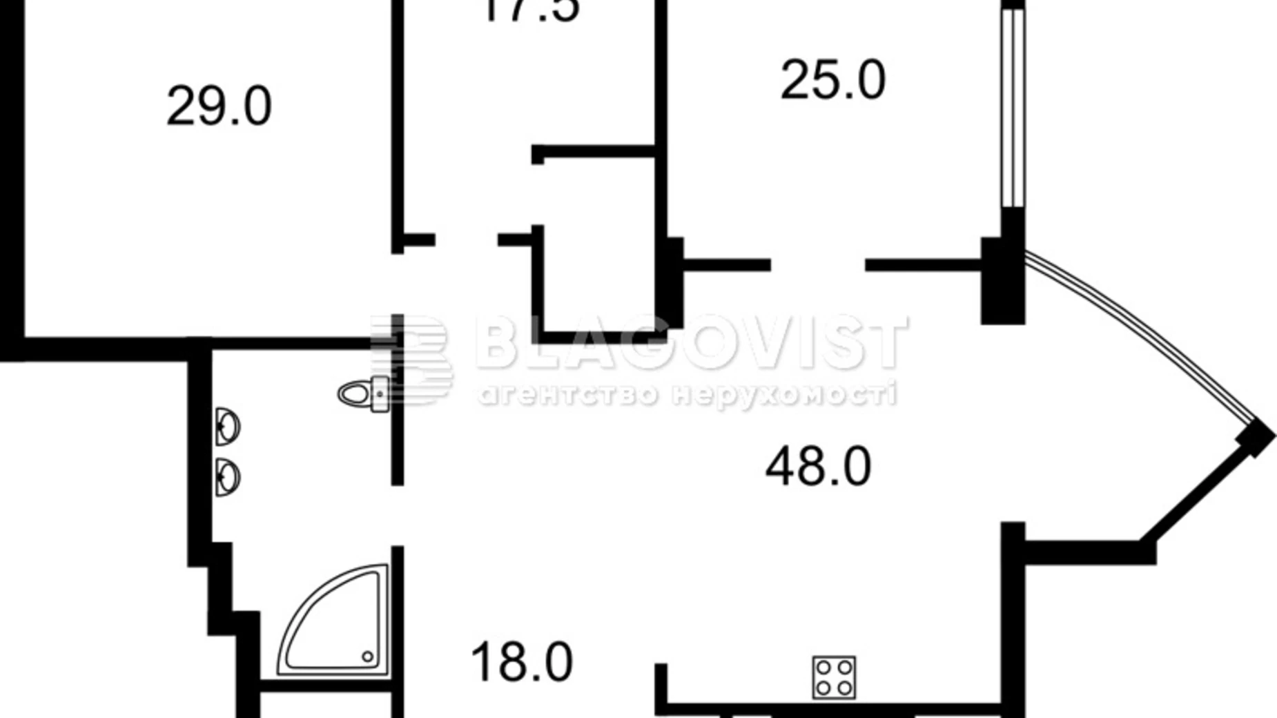 Продается 3-комнатная квартира 137 кв. м в Киеве, ул. Глубочицкая, 32Б