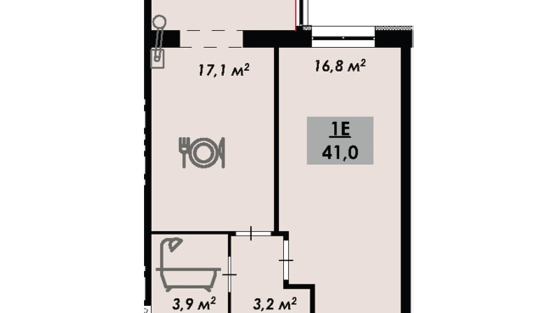 Продается 1-комнатная квартира 41 кв. м в Черкассах, ул. Надпольная, 222 - фото 2