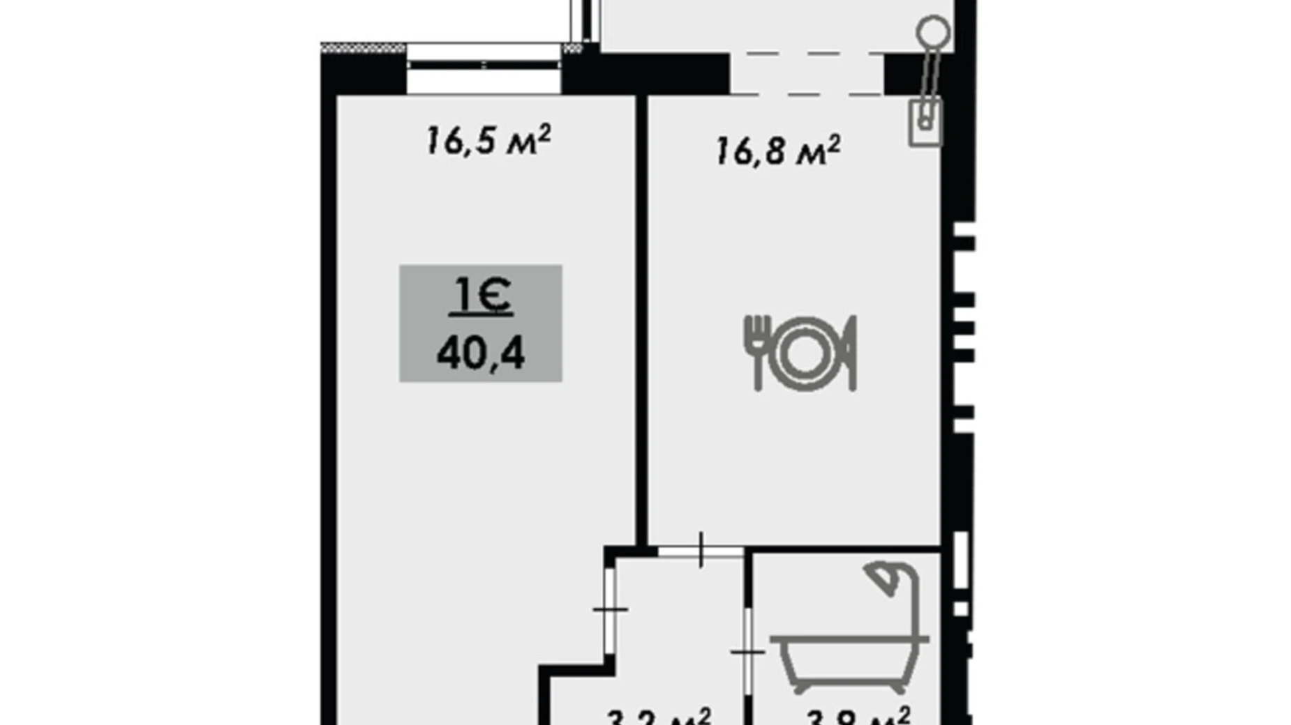 Продається 1-кімнатна квартира 40.4 кв. м у Черкасах, вул. Надпільна, 222 - фото 2