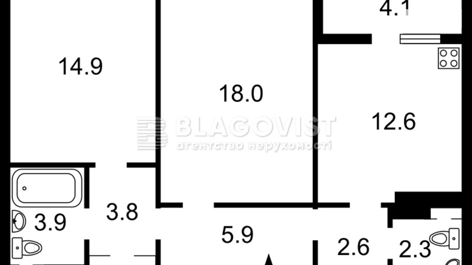 Продается 2-комнатная квартира 67 кв. м в Киеве, ул. Михаила Донца, 2Б - фото 5