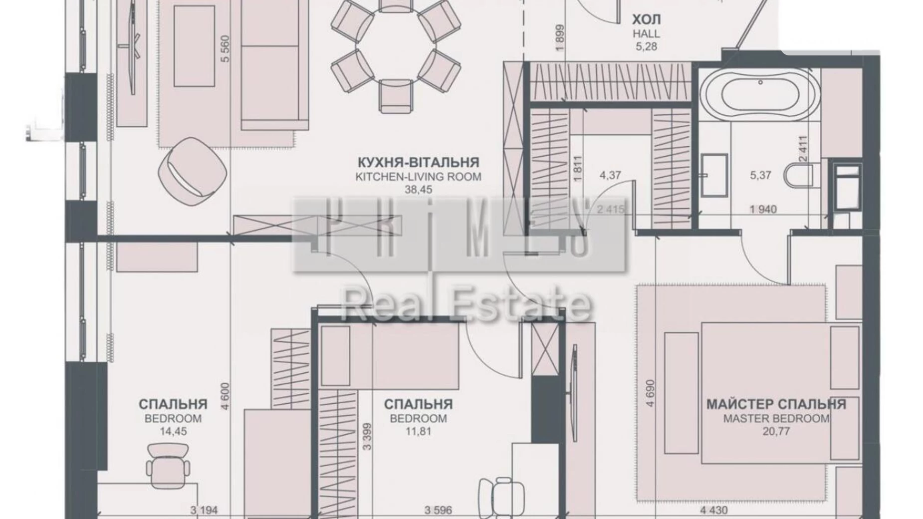 Продается 3-комнатная квартира 104 кв. м в Киеве, ул. Василия Тютюнника, 39/2