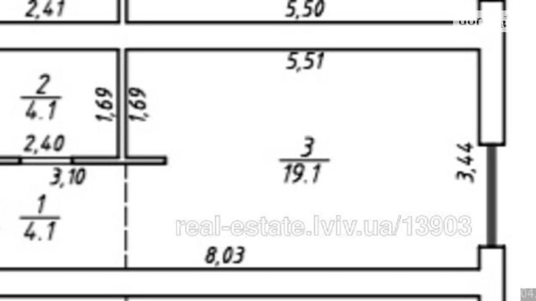 Продается 1-комнатная квартира 27 кв. м в Львове, ул. Рудненская, 8