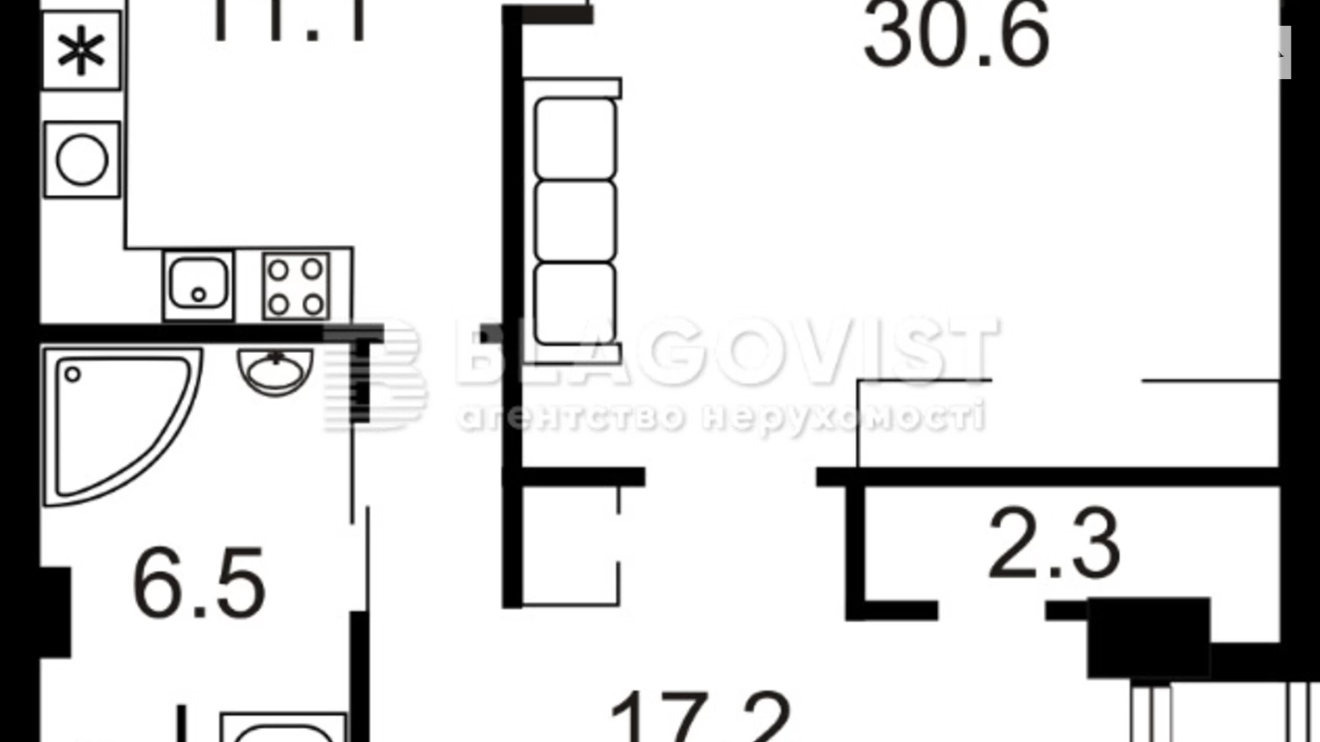 Продается 1-комнатная квартира 72.8 кв. м в Киеве, ул. Жилянская, 59 - фото 5