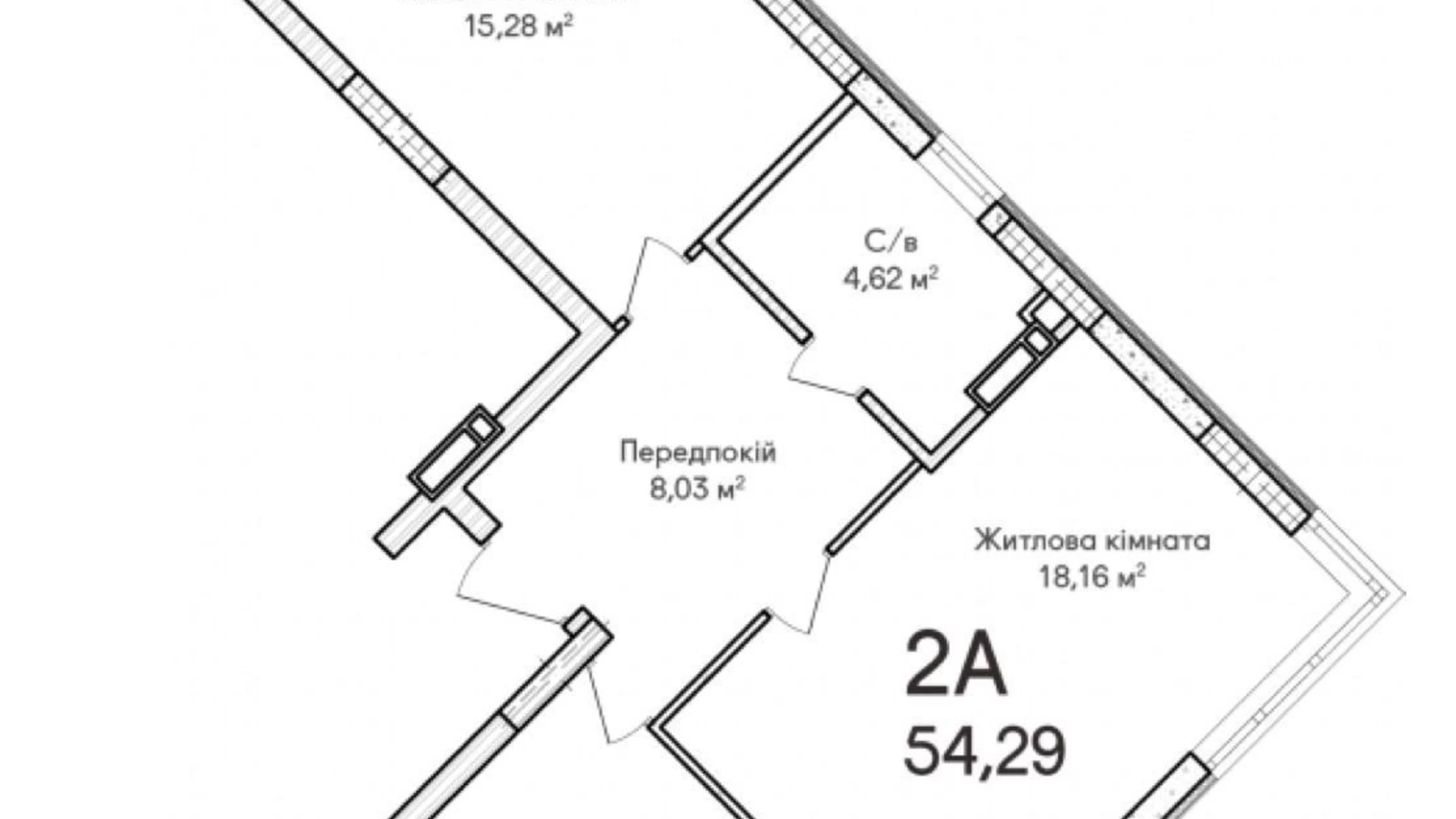 Продается 2-комнатная квартира 54 кв. м в Ирпене, ул. Достоевского, 2