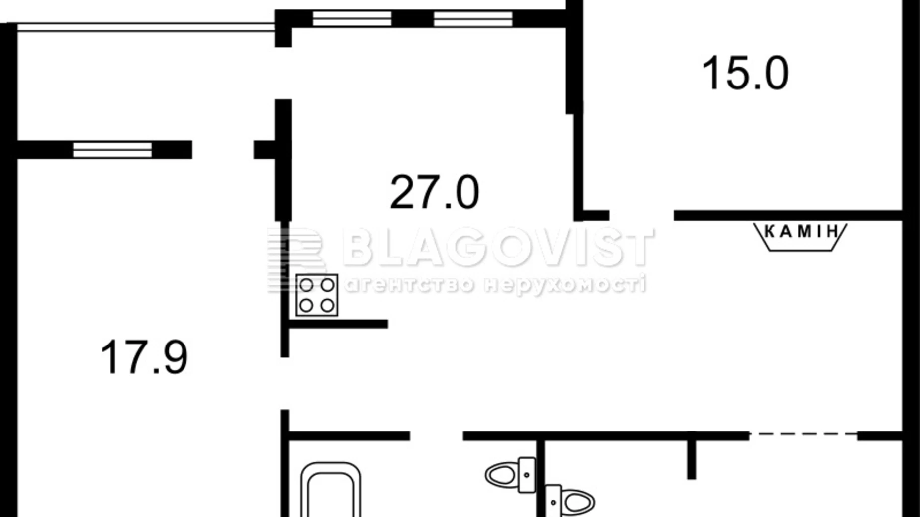 Продается 2-комнатная квартира 76 кв. м в Киеве, просп. Голосеевский(40-летия Октября), 130/57 - фото 2