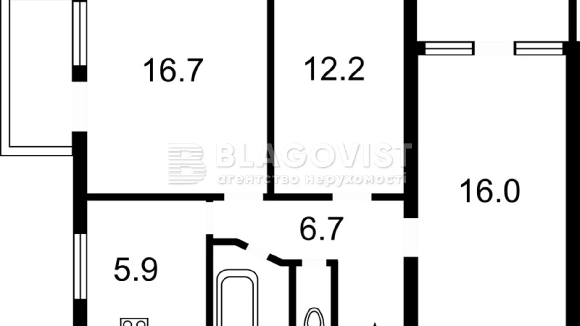 Продается 2-комнатная квартира 65 кв. м в Киеве, пер. Коломыйский, 16