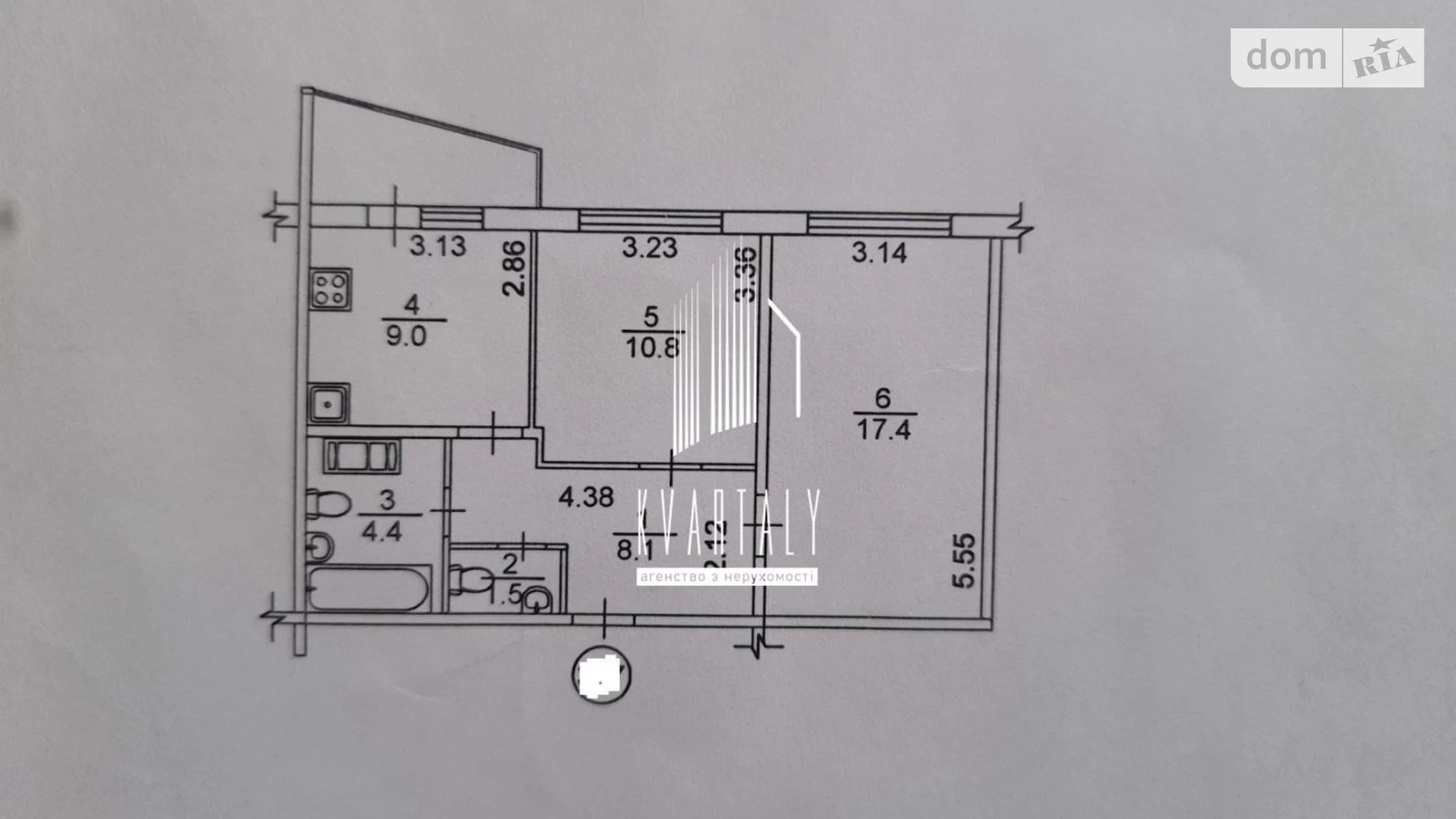 Продается 2-комнатная квартира 55 кв. м в Киеве, ул. Софии Русовой, 7