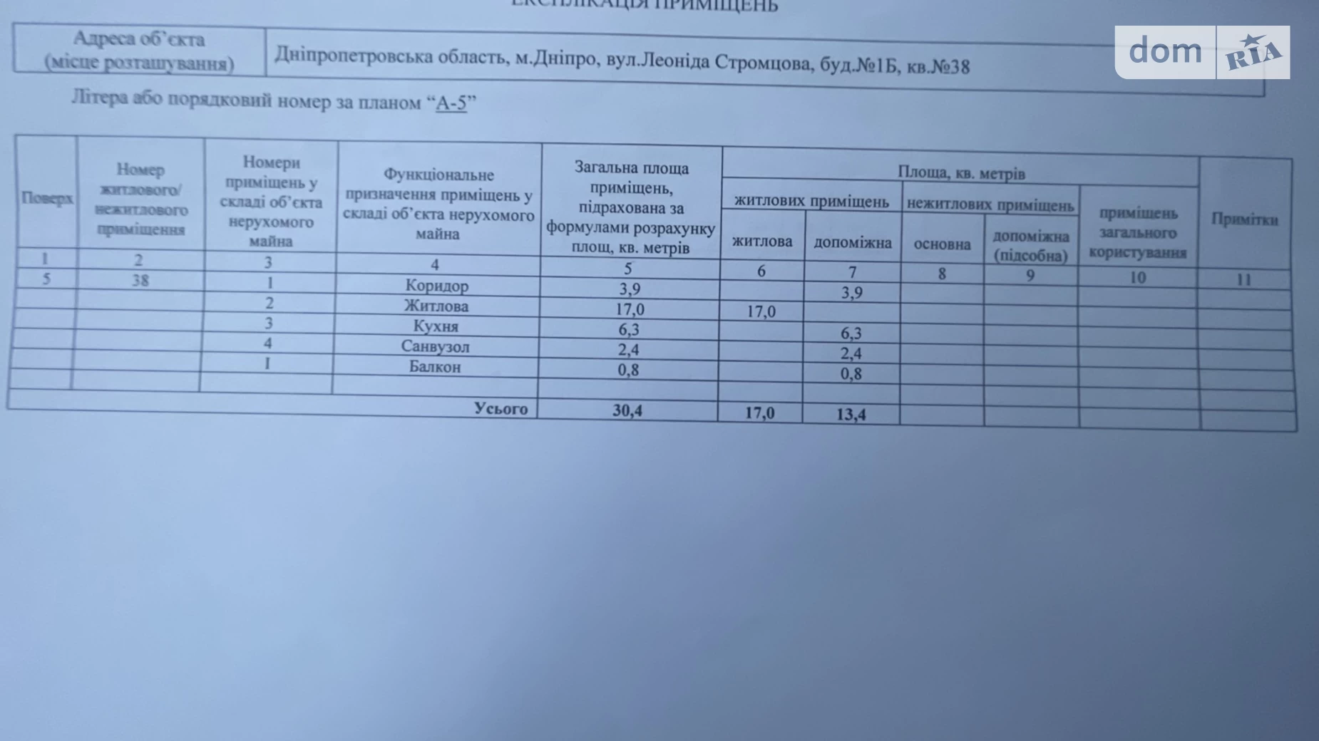 Продається 1-кімнатна квартира 30.4 кв. м у Дніпрі, вул. Леоніда Стромцова, 1Б