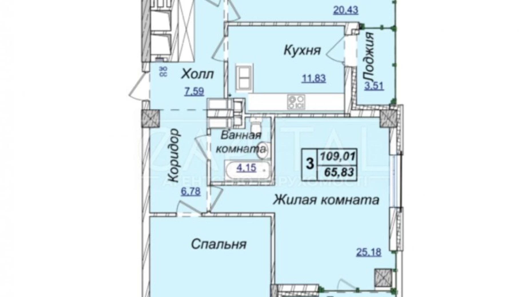 Продается 3-комнатная квартира 109 кв. м в Киеве, ул. Андрея Верхогляда(Драгомирова), 19Б