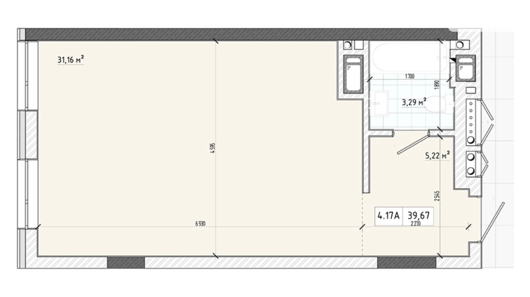 Продается 1-комнатная квартира 40 кв. м в Львове, ул. Трускавецкая - фото 2