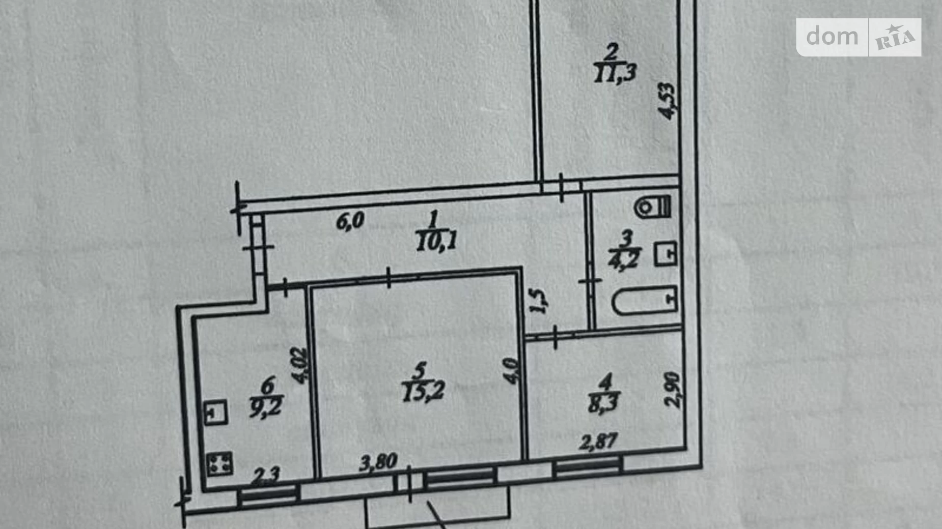 Продается 3-комнатная квартира 60.5 кв. м в Днепре, просп. Героев, 14А - фото 2