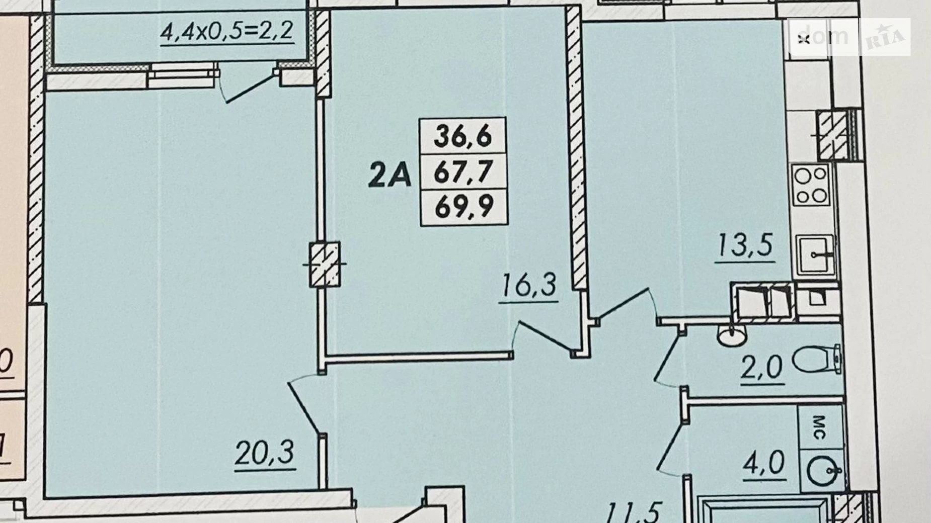 Продается 2-комнатная квартира 69.9 кв. м в Одессе, Овидиопольская дор. - фото 5