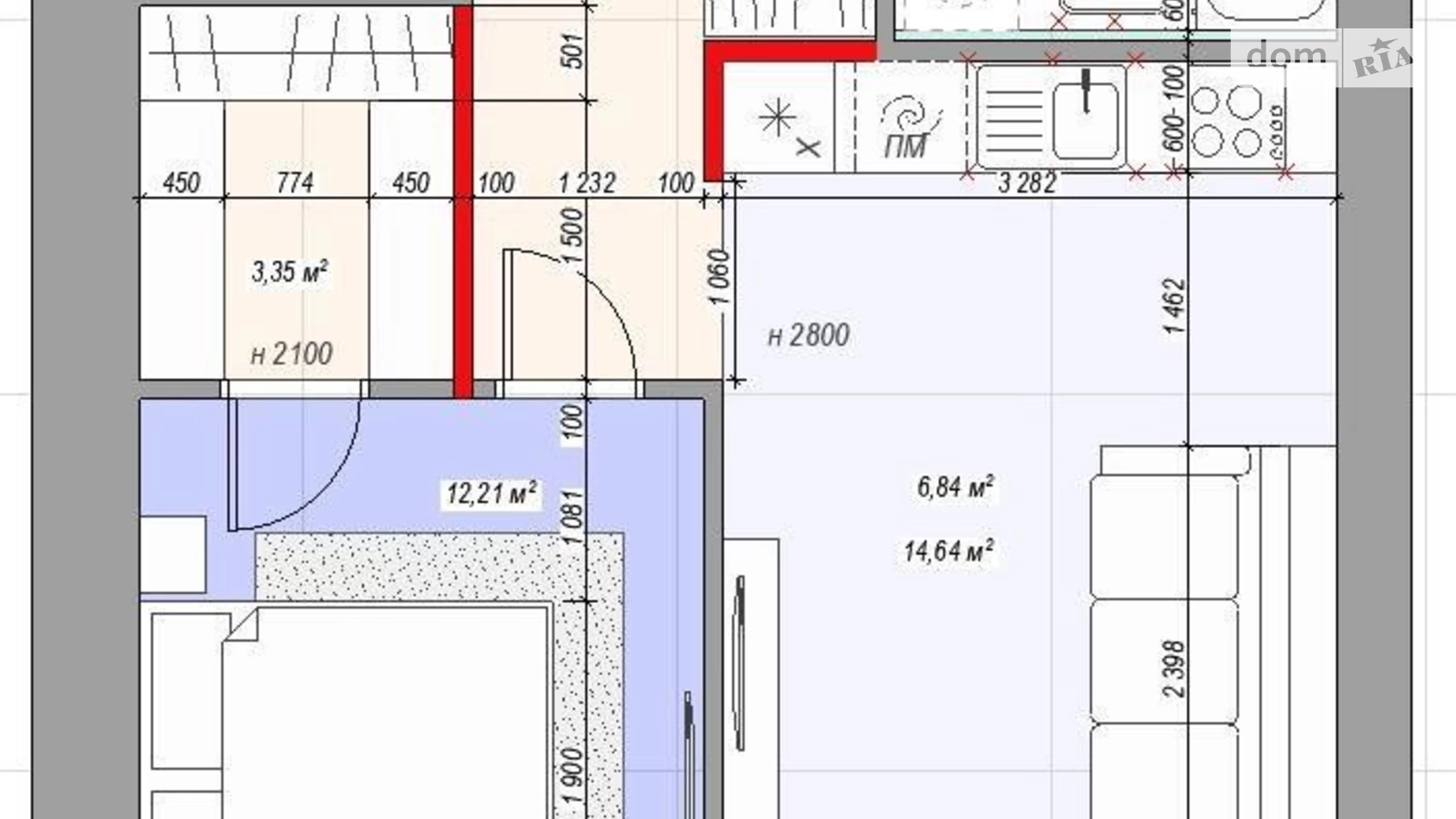 Продается 1-комнатная квартира 47.3 кв. м в Днепре, ул. Судца Маршала, 30 - фото 3