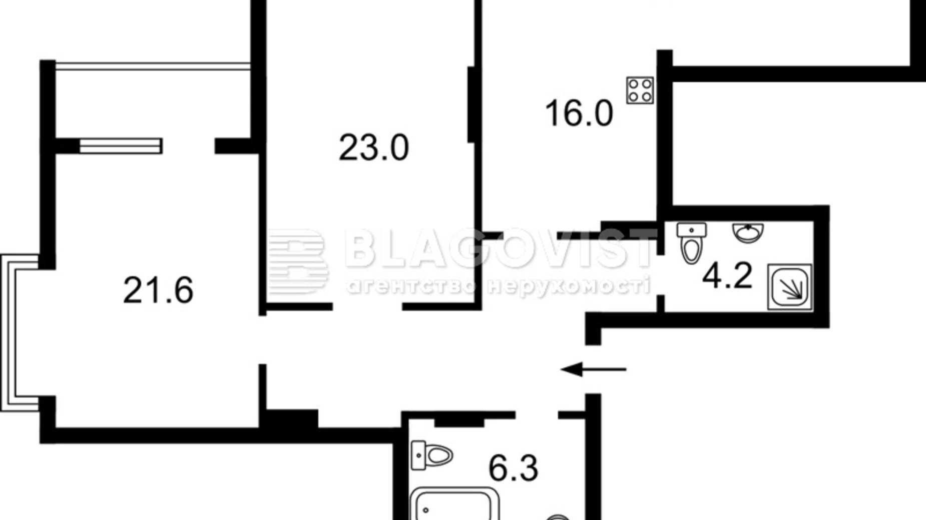 Продается 3-комнатная квартира 96 кв. м в Киеве, ул. Лейпцигская, 13А