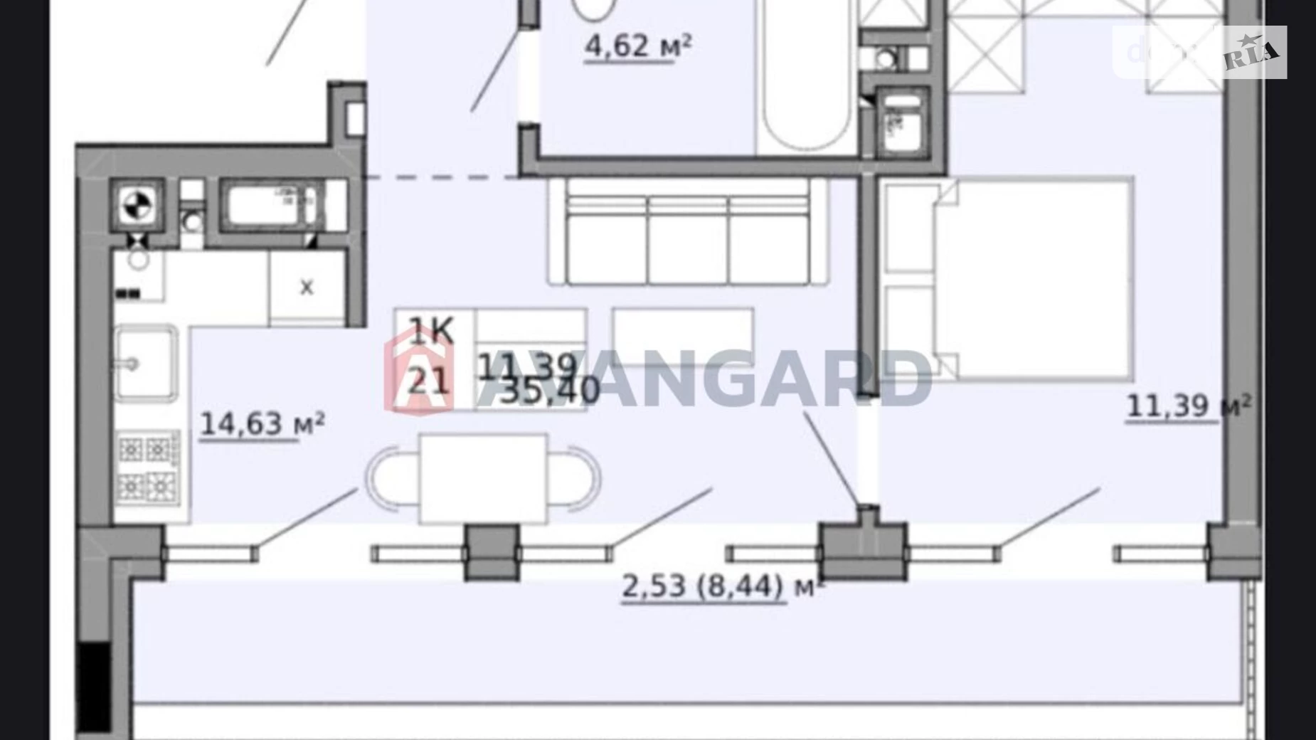 Продается 1-комнатная квартира 35 кв. м в Львове, ул. Филиппа Орлика