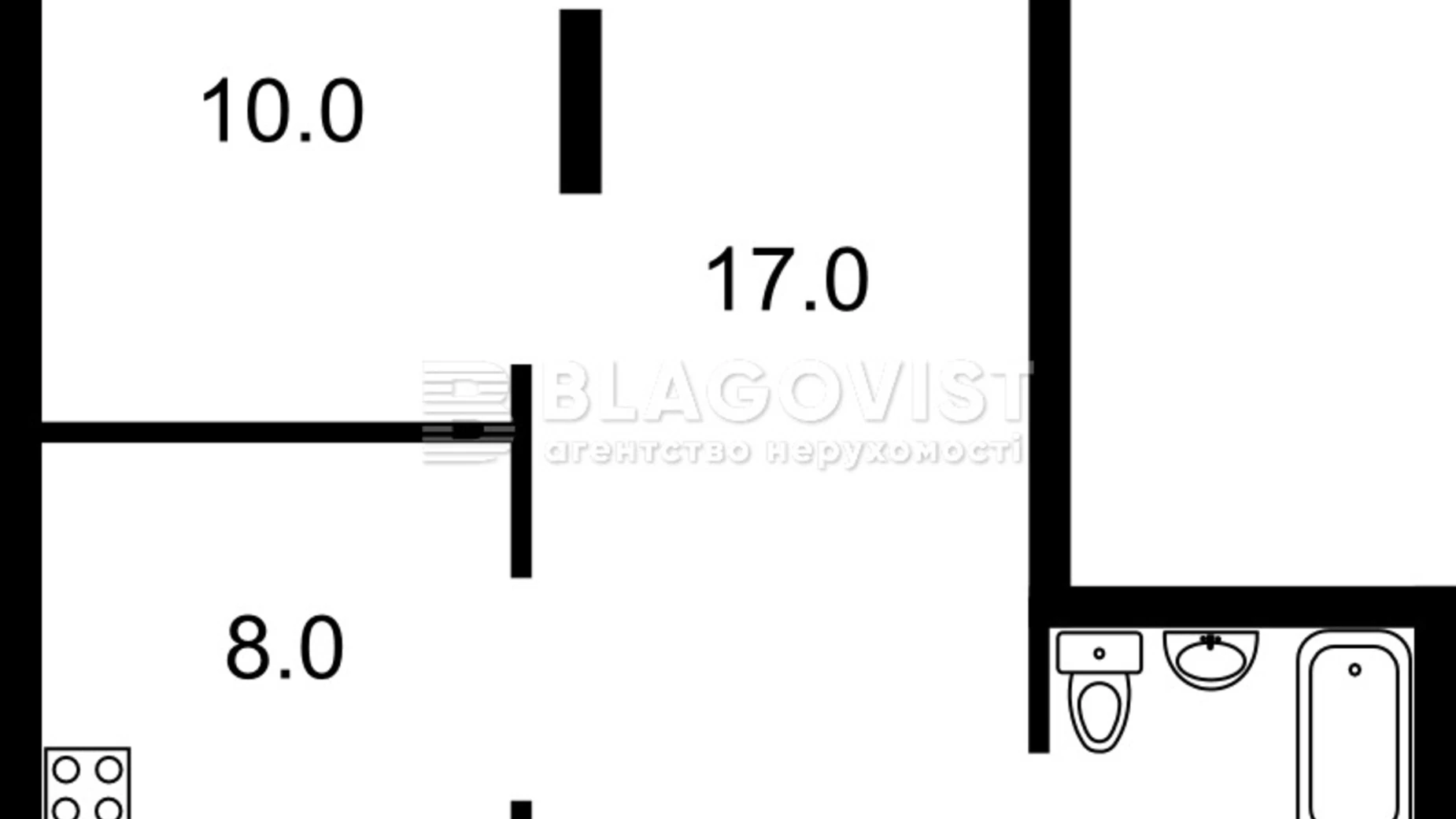 Продается 1-комнатная квартира 46 кв. м в Киеве, ул. Заречная, 1В