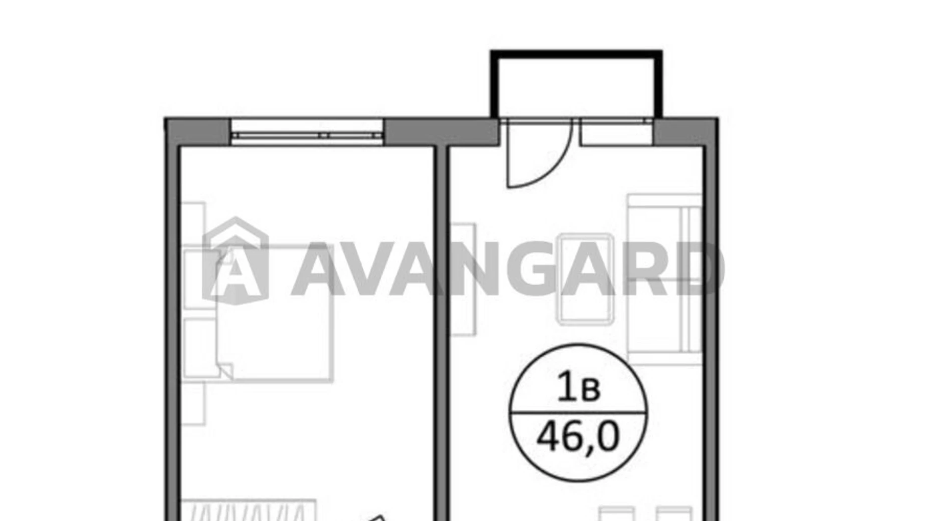 Продается 1-комнатная квартира 46 кв. м в Басовке, с. Басівка - фото 5